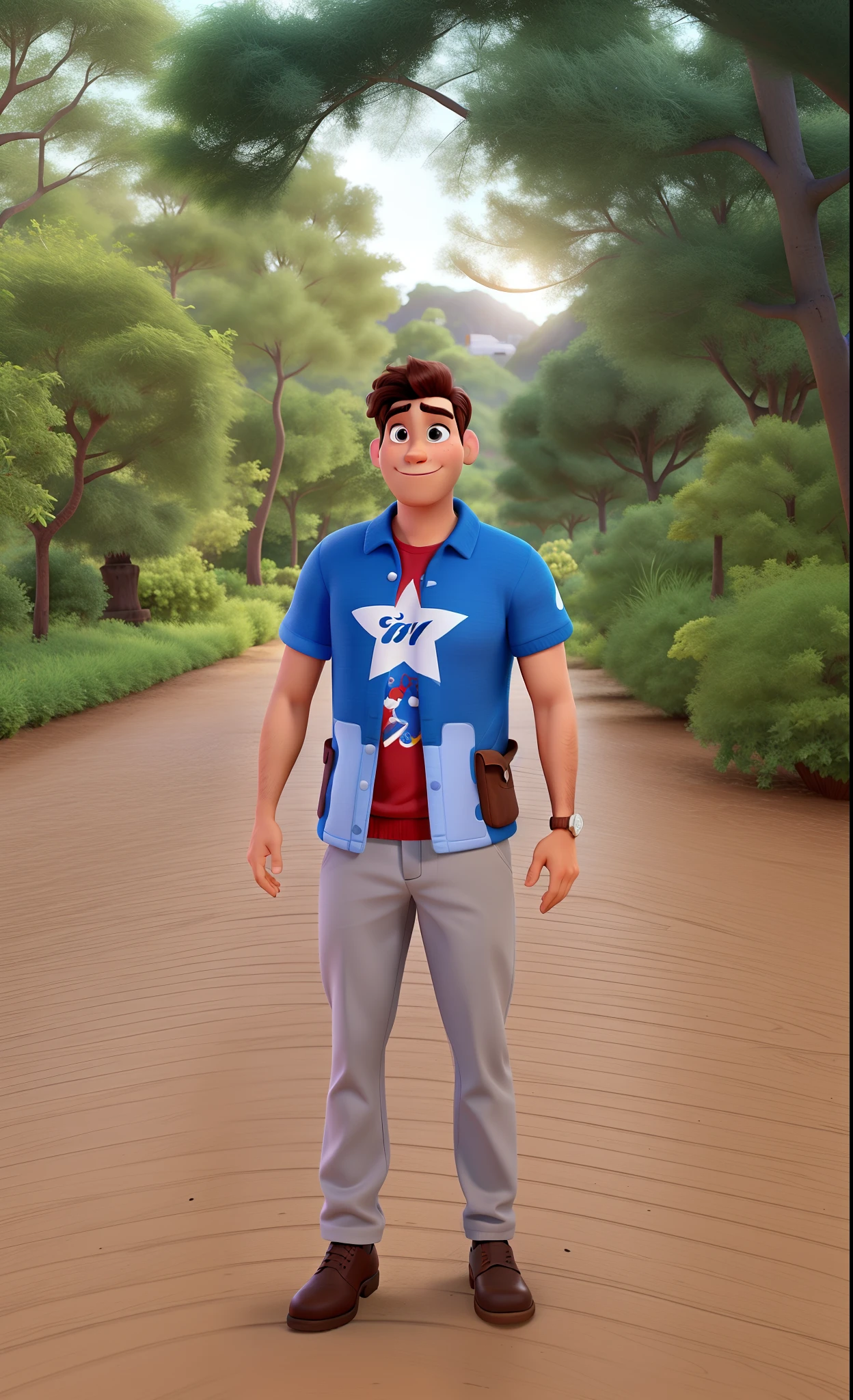 Homem com estilo Disney pixar