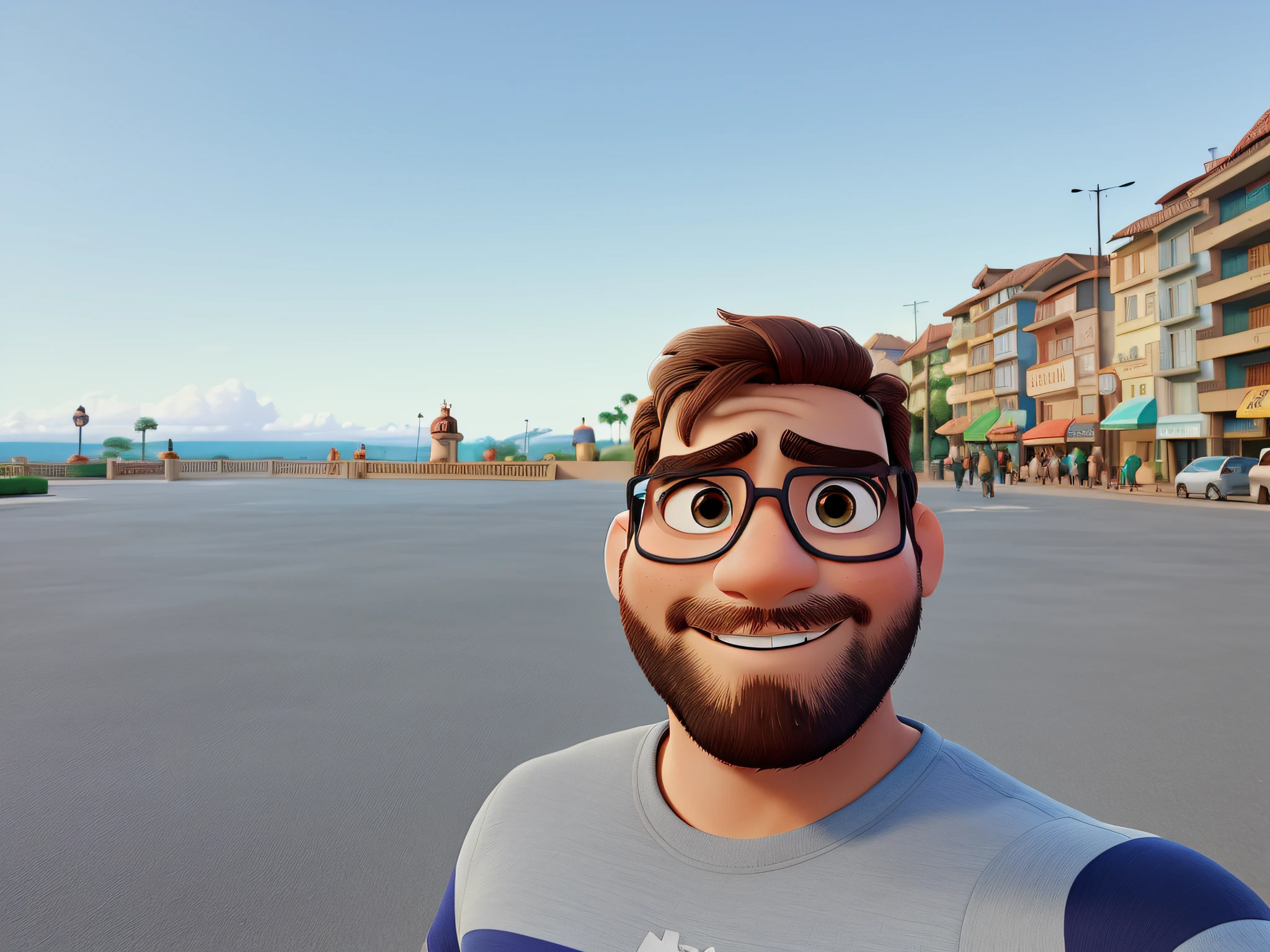 Um homem estilo disney pixar, alta qualidade, melhor qualidade