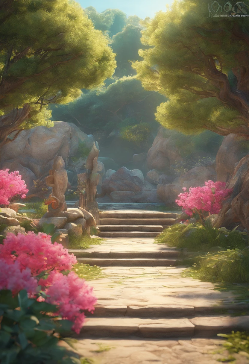 Um campo com belas flores (decote em close-up), meditar, Zazen, Um meditativo (Pintura de paisagem chinesa), (pintura a tinta e aquarela), (Papel de parede 8K), (Efeitos de luz e sombra), rendering by octane, White balance design, Highly detailed image representation, Wide angles, profundidade de campos, masutepiece, Realistic, lindamente desenhado, um detalhado, preciso, Obras, supremo"