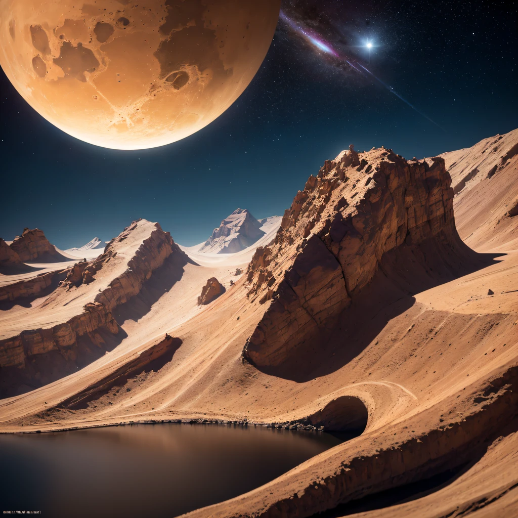 The Great Rift Valley region of the Mo River alluvial plain of Mars,Rock Sugar Onyx Nuclear Power Command Gunship Platinum Cruiser Taxue Red Marble Glow Gunboat Space Station 1:2.5 Models,mid day,Cyberpunk art of a,Rembrandt light,Detail portrayal,macro shot,surface reflection,high definition detail,Dingdall effect,Light and shadow intensification,The light shines,particle fx,3D modeling,Surface reflected light,detail-rich,Onyx crewneck gunboat