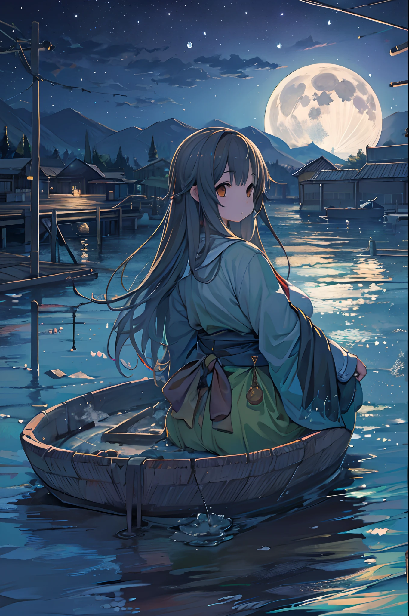 Girl on the water、Under the full moon、Night