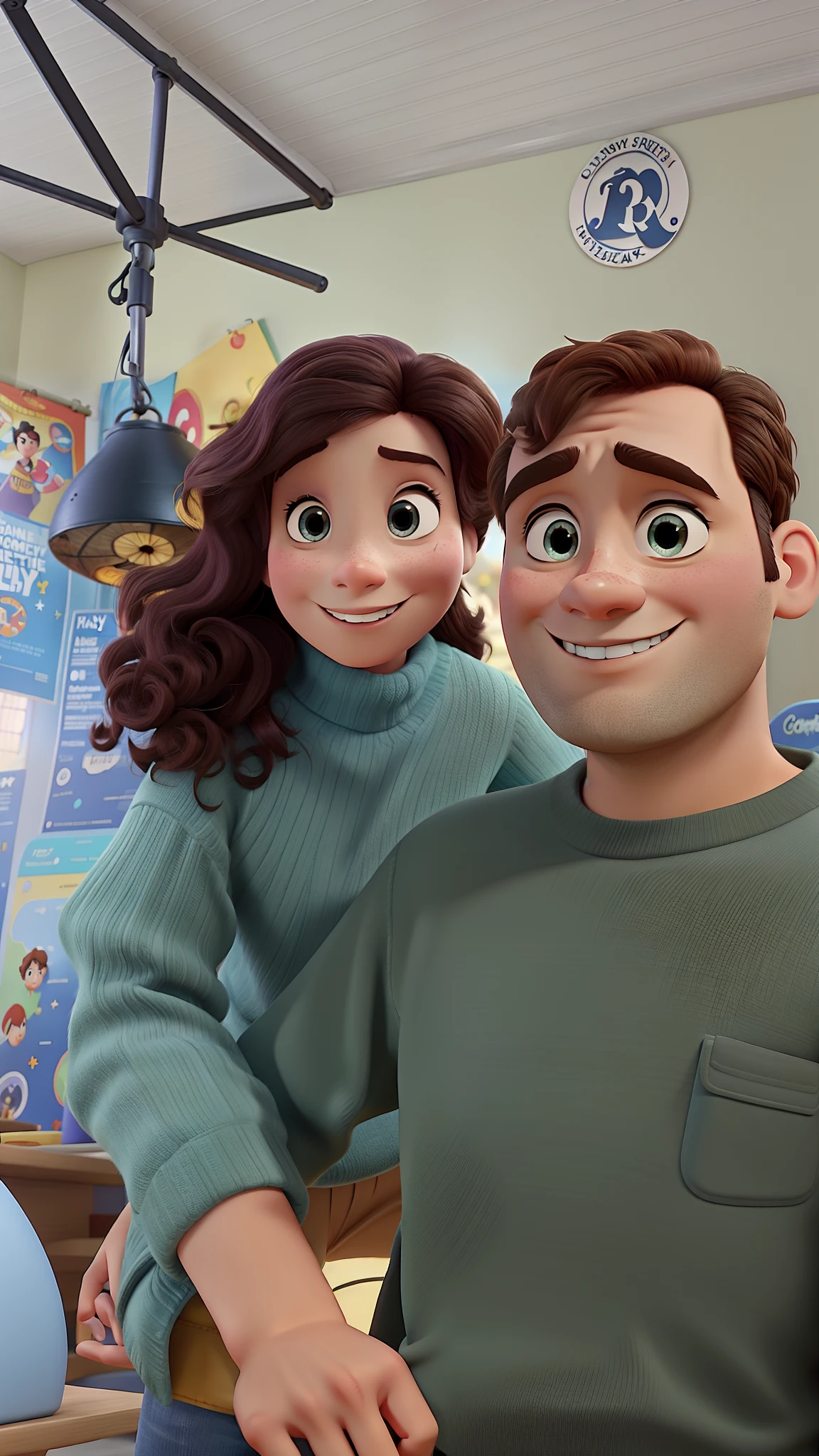Poster estilo disney pixar.