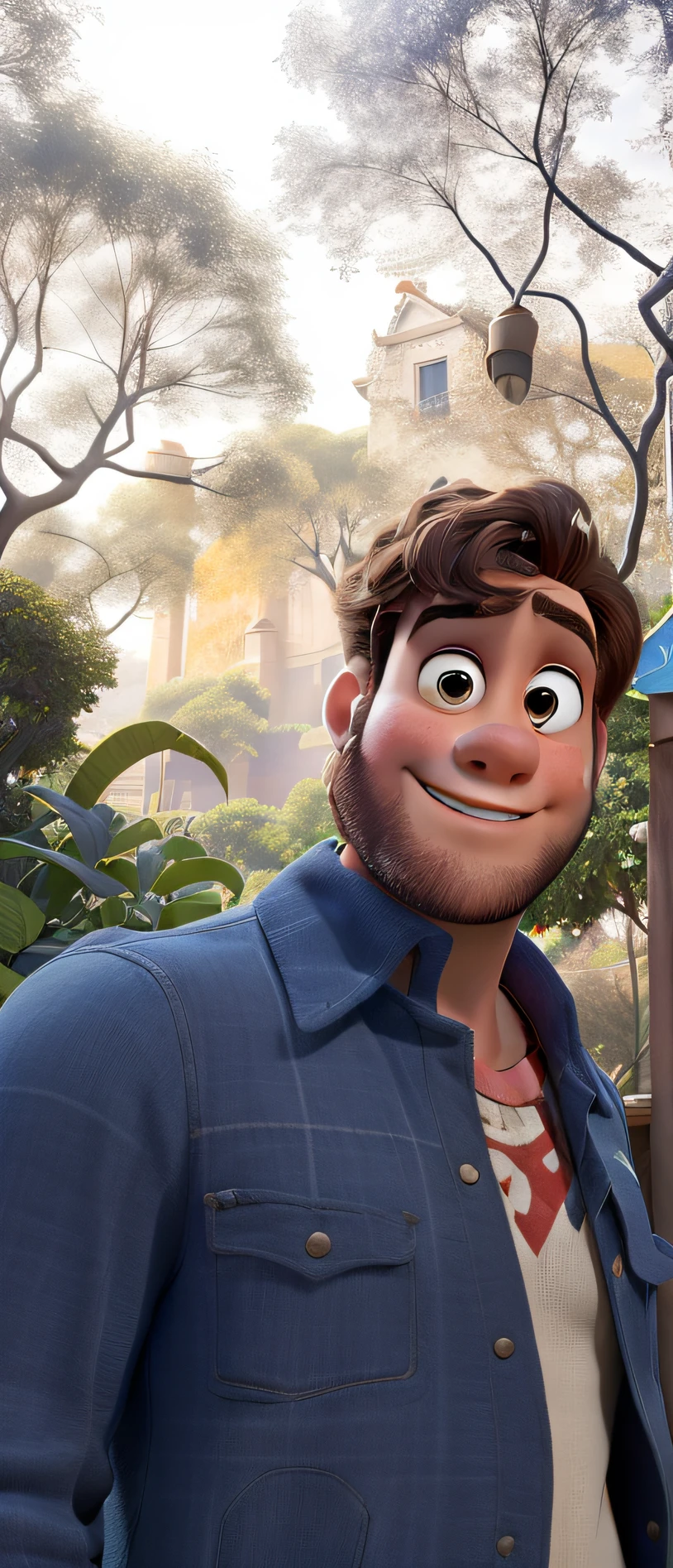 um homem estilo disney pixar, alta qualidade, melhor qualidade