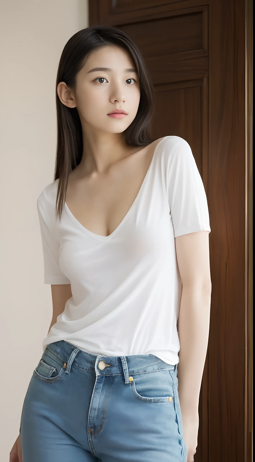 SeaArt Bot Upscaling Default 2023/09/29 12:38:39 (realisitic、Photorealsitic:1.3)、( delicate beautiful girl:1.4)、(fullnude:1.5)、(Show me your breasts:1.8)、(Beautiful nipple:1.3 )、de pele branca、Slim West、(Hard sex:1.4)、(small tits)、denim、jeans、JINS、White T-shirt