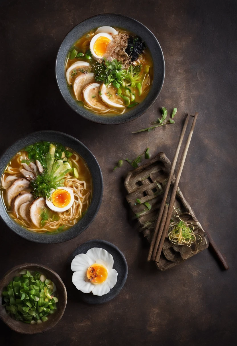 Miso Ramen、Marsopa hervida、Chashu、Hervir huevos、brotes de frijoles、Menma、Delicioso vapor、