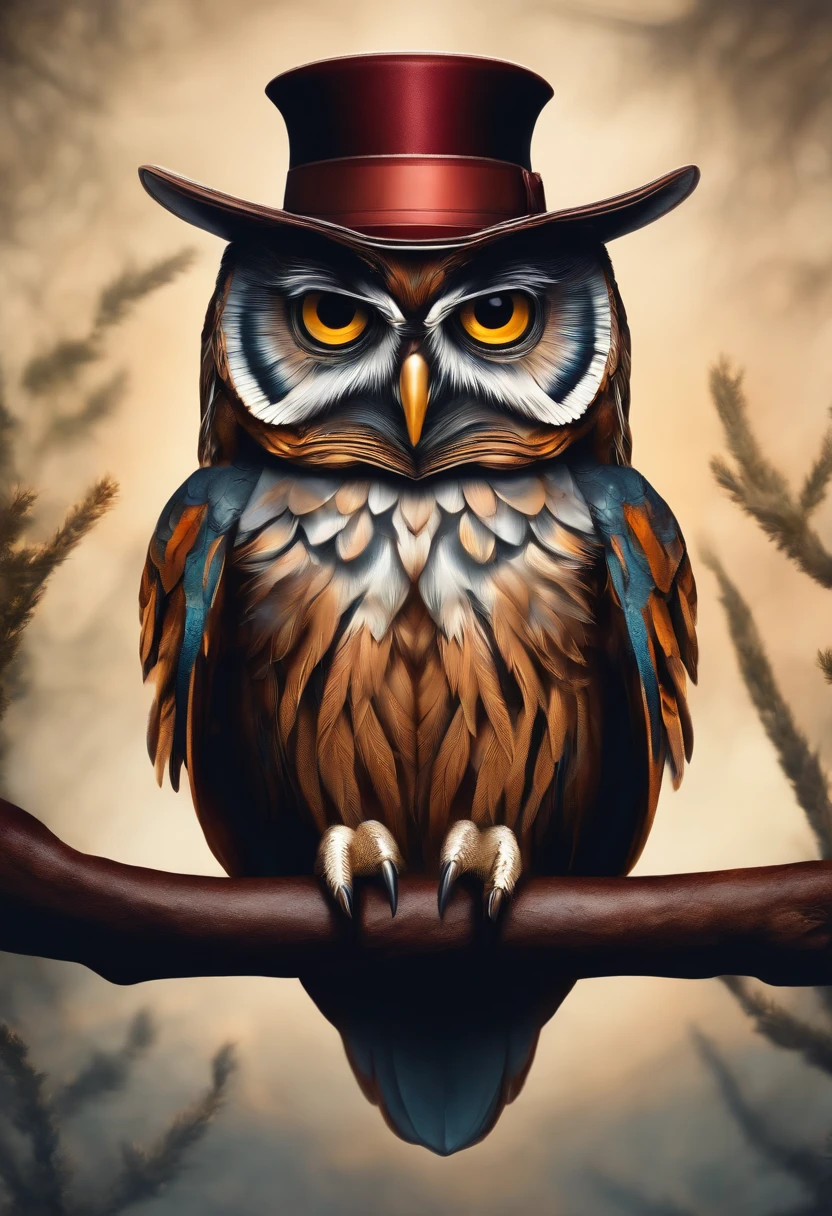 add glasses to the owl