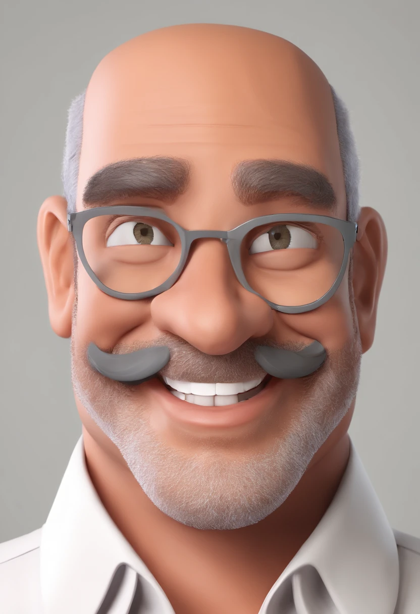 Smiling Man Illustration, sorriso insano, Homem de pele marrom com um sorriso gigante, happily smiling at the camera, sorriso atrevido, he's smiling, sorriso muito grande, Macho sorridente, foto de perfil headshot, rindo sorriso enorme, desenhando no estilo de Arte 3D, c4d, fundo de cor branco puro, estilo disney, estilo pixar render ilustracao Super Detalhe, 8k