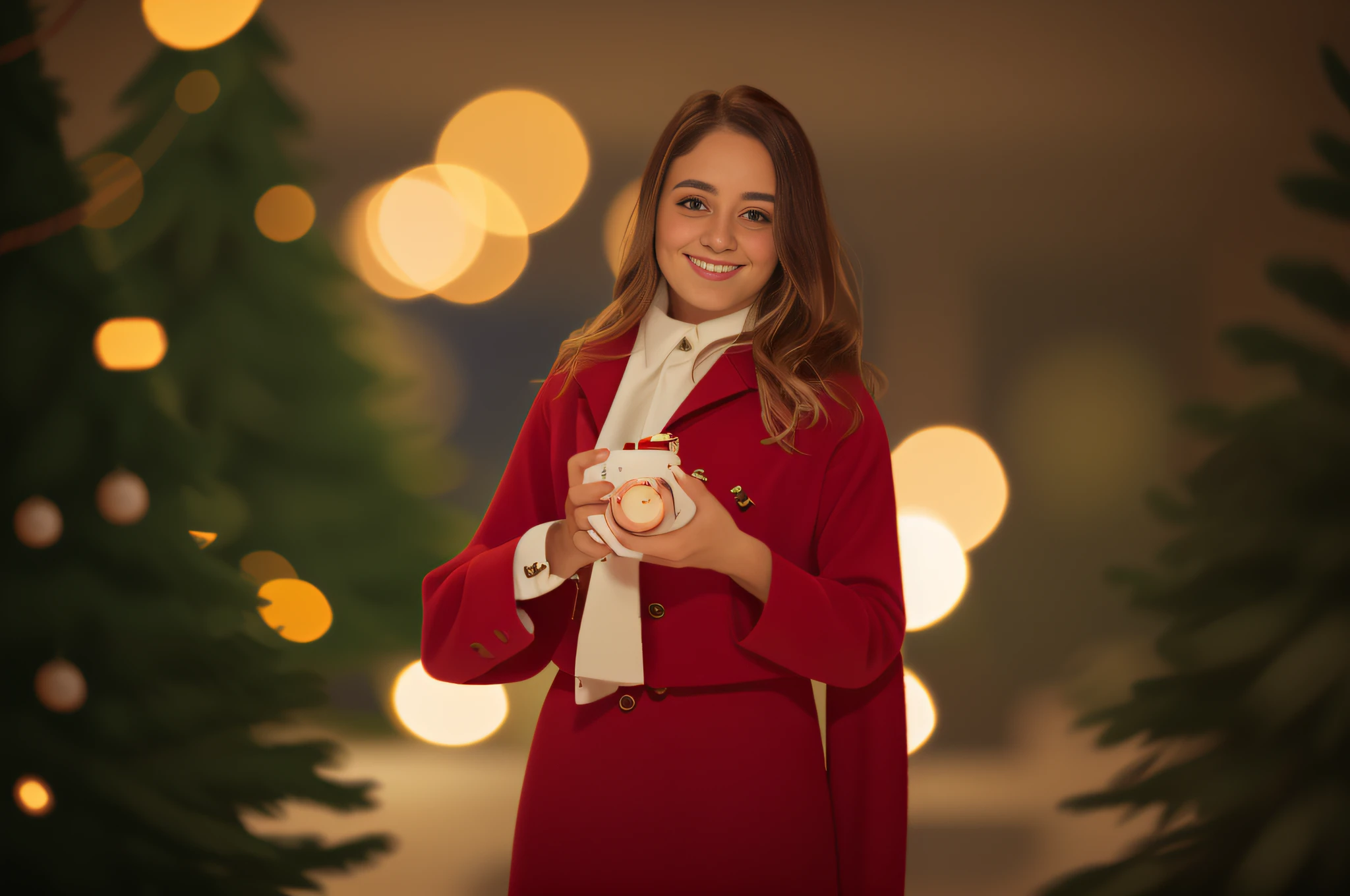 closeup, um retrato de Christmas party