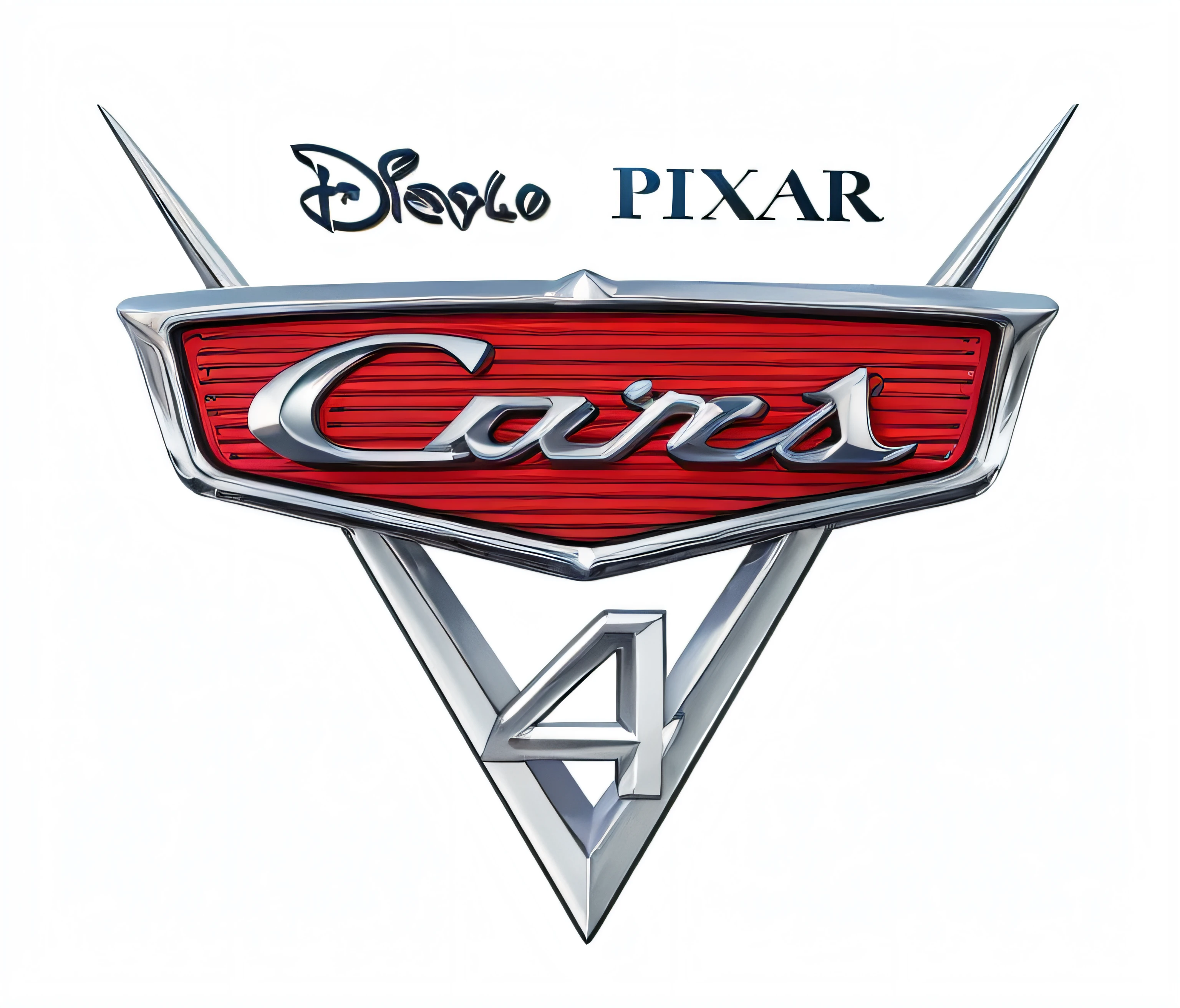 um close up de um logotipo de carro com um fundo vermelho, carros pixar estilo de filme, Carros, Pixar carros estilo filme, c4, the cars have faces, retratos de carros, n4, n 4, editing, tiro de carro, c 4 d ", arte do logotipo, Himars em carros filme pixar, design do carro, imagem vazada, Arte Oficial, costume, Logotipo 3D, design