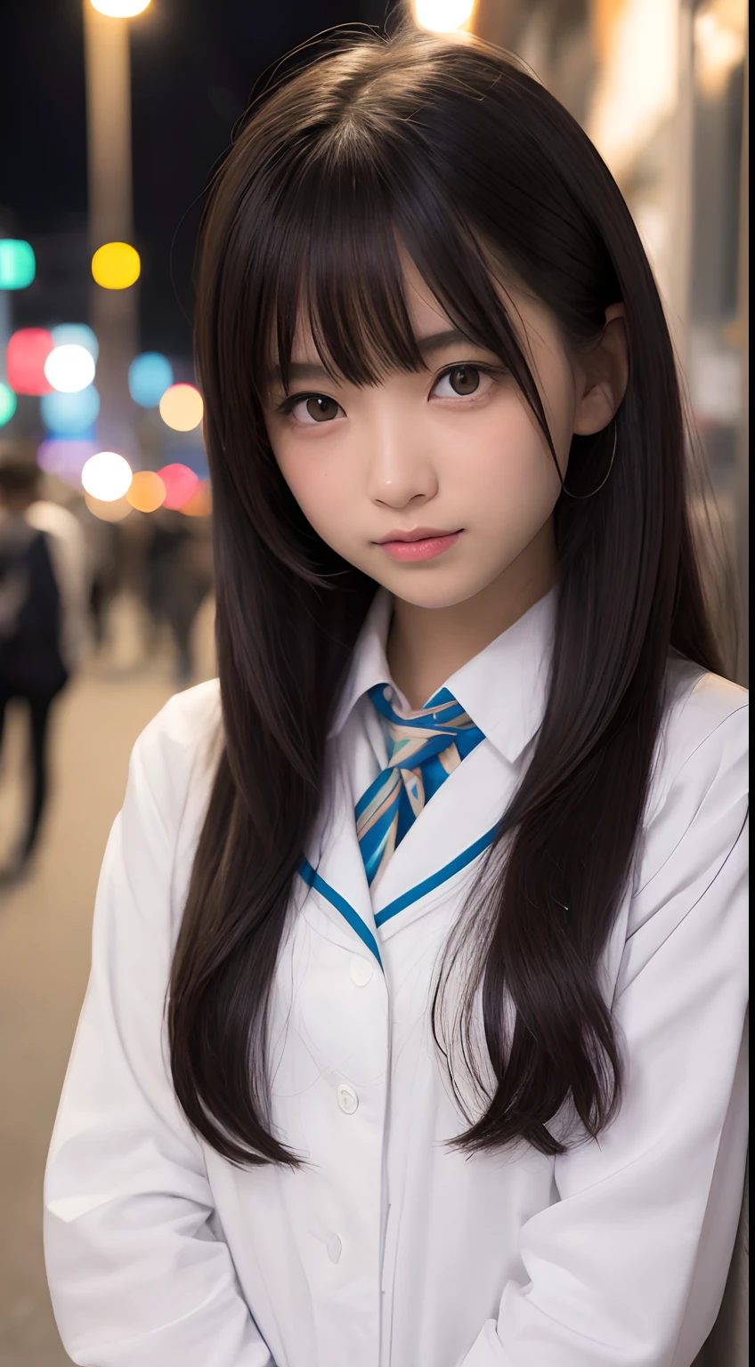 Girl in uniform cardigan for photo, Two beautiful Japan girls、 years、Neon Street Stand、, gorgeous japanese model, long twintail、Diamond necklace、耳Nipple Ring、Lovely woman, goddess of Japan, Gorgeous young Japan woman, a japanese girl, Juigh school student attire、Japan girls, beautiful sexy woman photo, beautiful goddess, Beautiful Japan junior high school student, Phenomenally cute、Inviting eyes