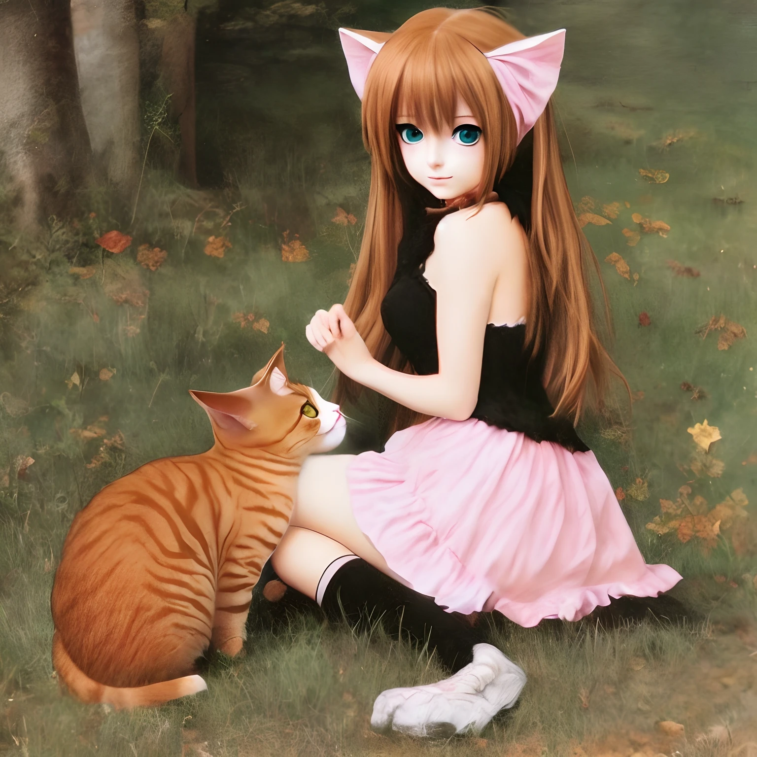 Anime Cat Style Beautiful Girl