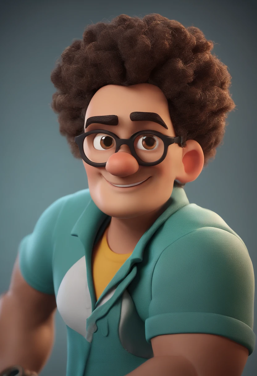personagem dos desenhos animados de um homem pardo, cabelo curto e barba feita curta, mecanico , animation character, Caractere estilizado, animation style rendering, 3D estilizado, Arnold Maya render, 3 d render stylized, toon render keyshot, Personagem 3D, Personagem 3D, 3d rendering stylized, 3 d character render, personagem de desenho animado, Personagem de close up, Pose de personagem,  (Estilo Pixar) (master part:1.2) (Bokeh) (best quality) (pele detalhada) (textura detalhada) (8k) (argila) (Cinematic lighting) (foco nítido