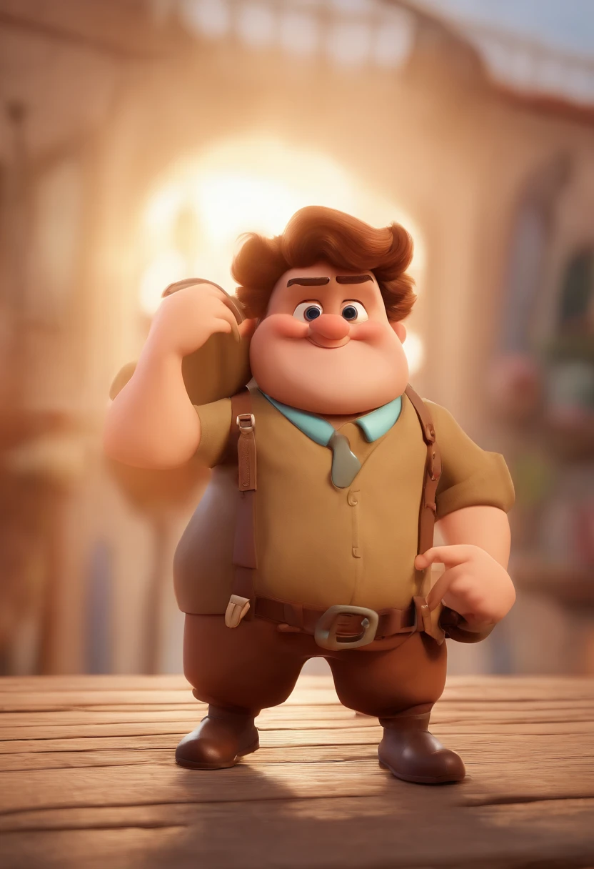 personagem dos desenhos animados de um homem pardo, cabelo curto e barba feita curta, mecanico , animation character, Caractere estilizado, animation style rendering, 3D estilizado, Arnold Maya render, 3 d render stylized, toon render keyshot, Personagem 3D, Personagem 3D, 3d rendering stylized, 3 d character render, personagem de desenho animado, Personagem de close up, Pose de personagem, (Estilo Pixar) (master part:1.2) (Bokeh) (best quality) (pele detalhada) (textura detalhada) (8k) (argila) (Cinematic lighting) (foco nítido