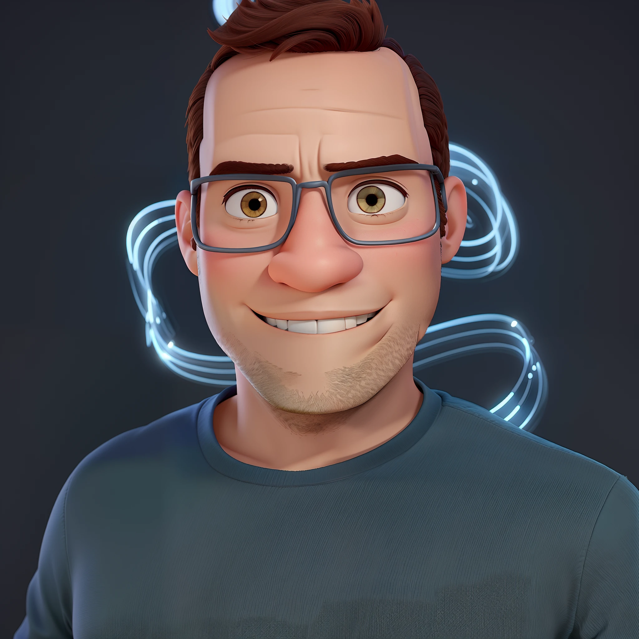 um homem estilo disney pixar, alta qualidade, melhor qualidade