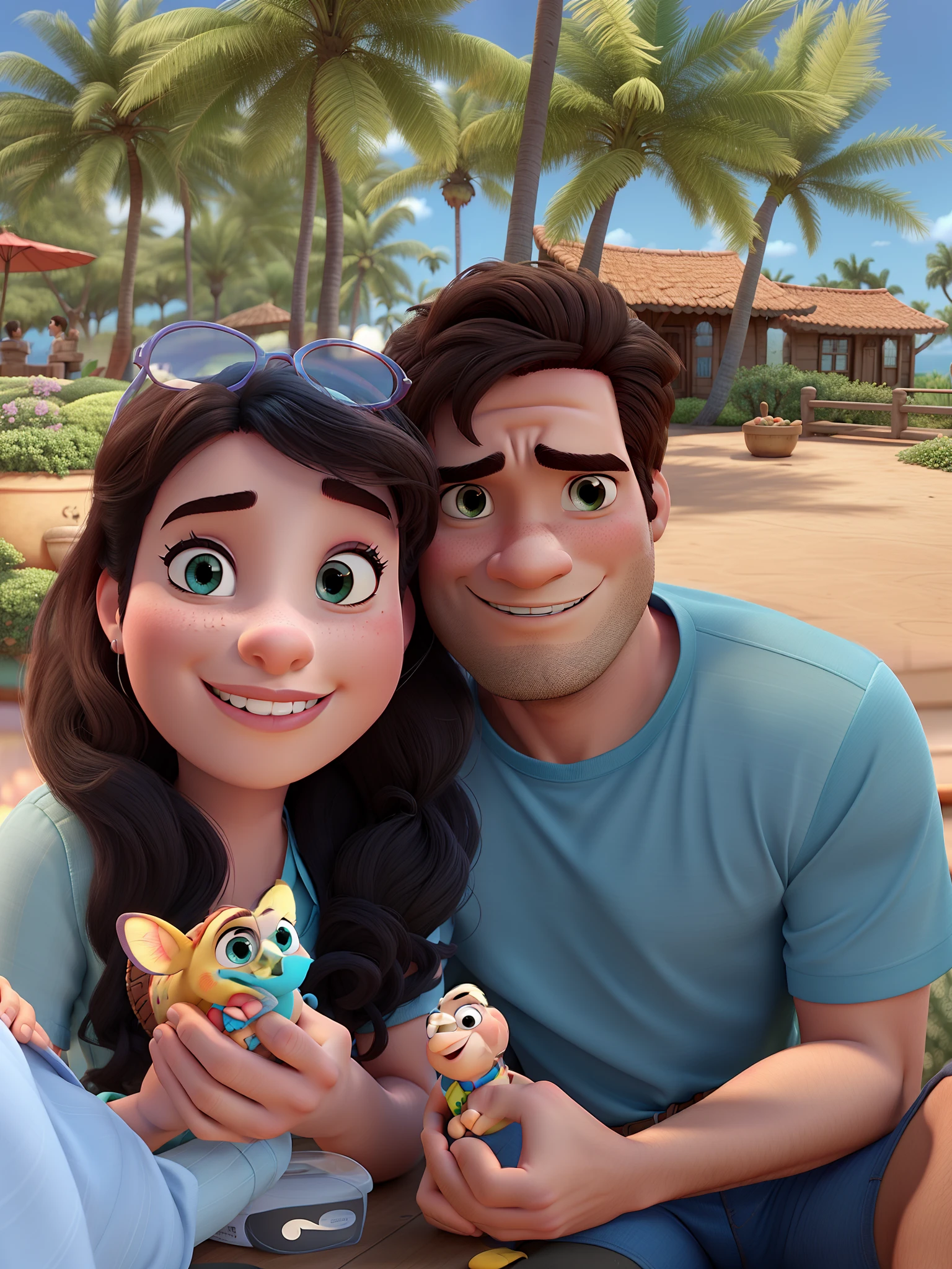 romantic couple, igual aos filmes Disney Pixar