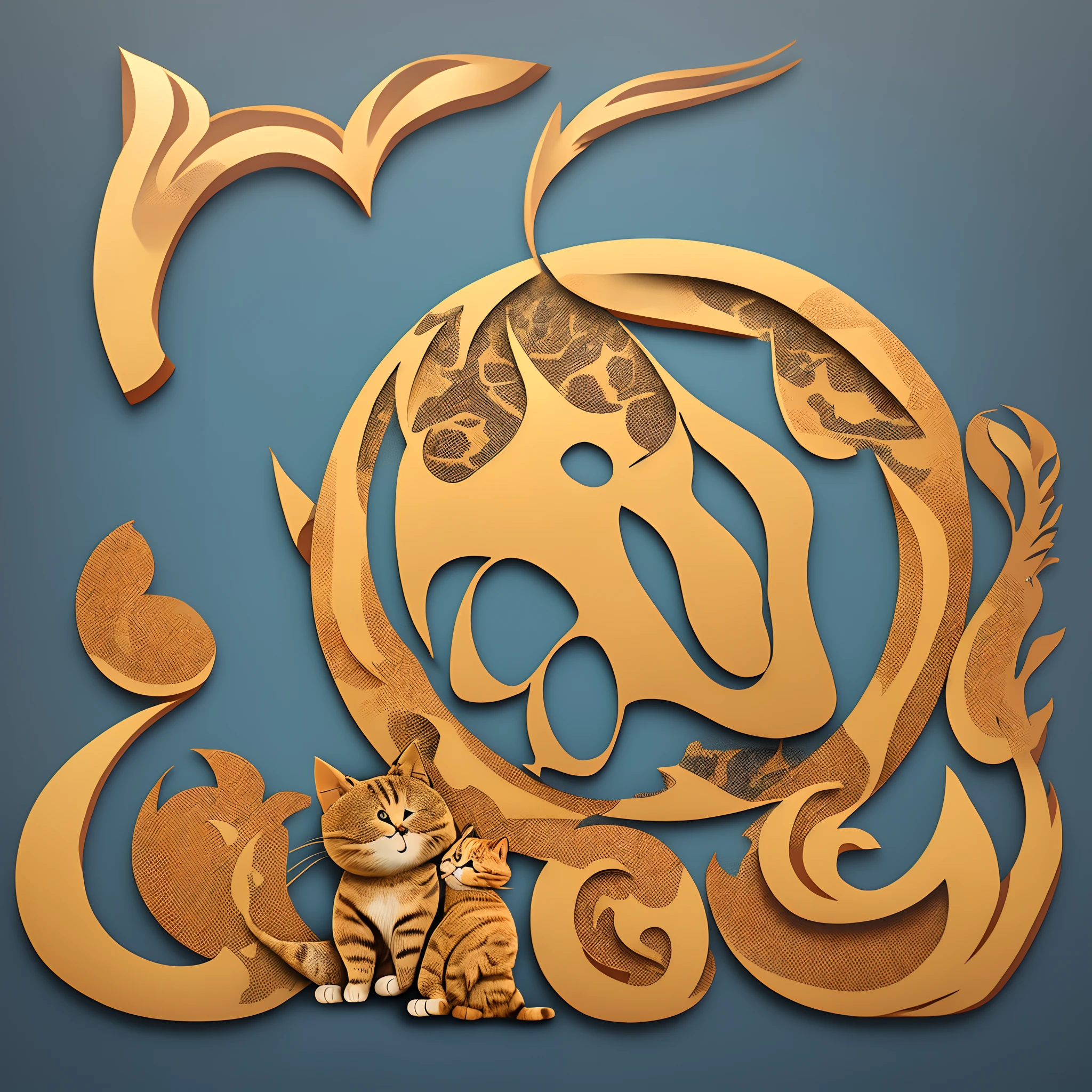 Brand logo with a cat motif