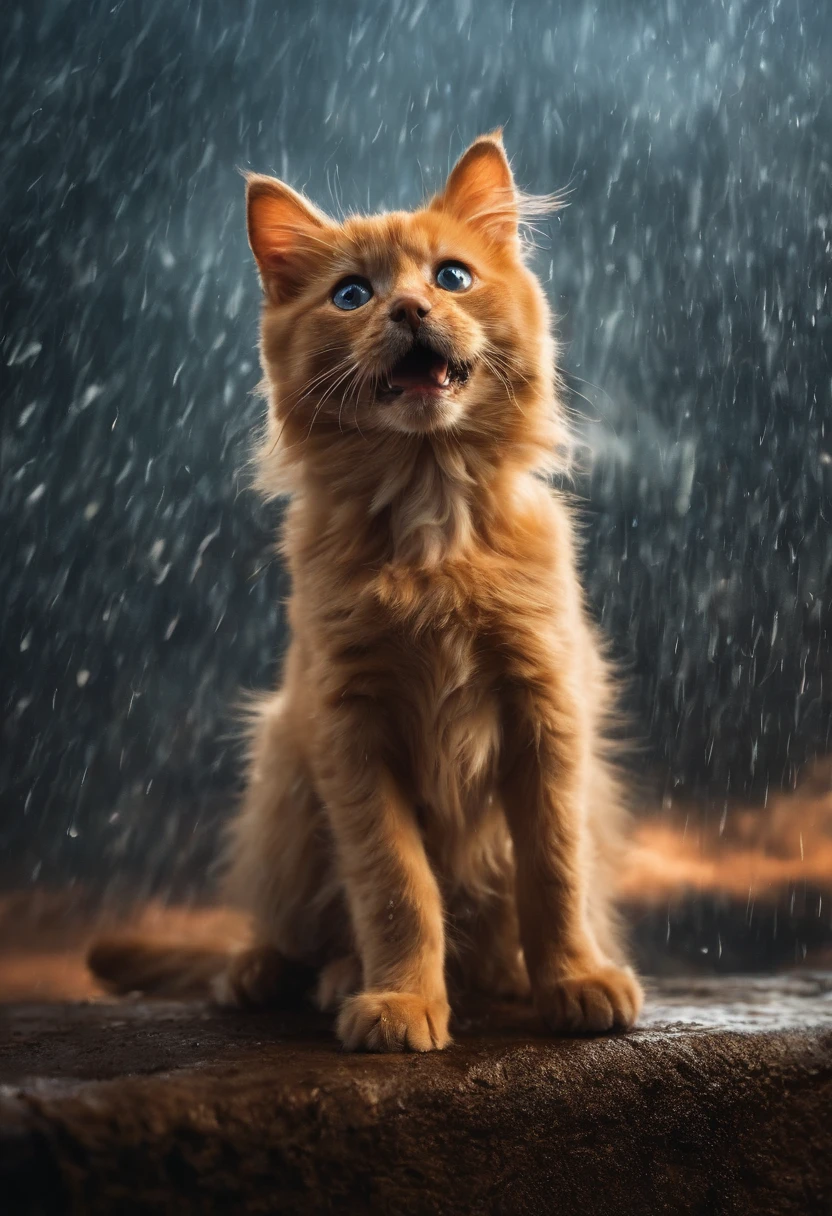 Cats and dogs raining from The sky