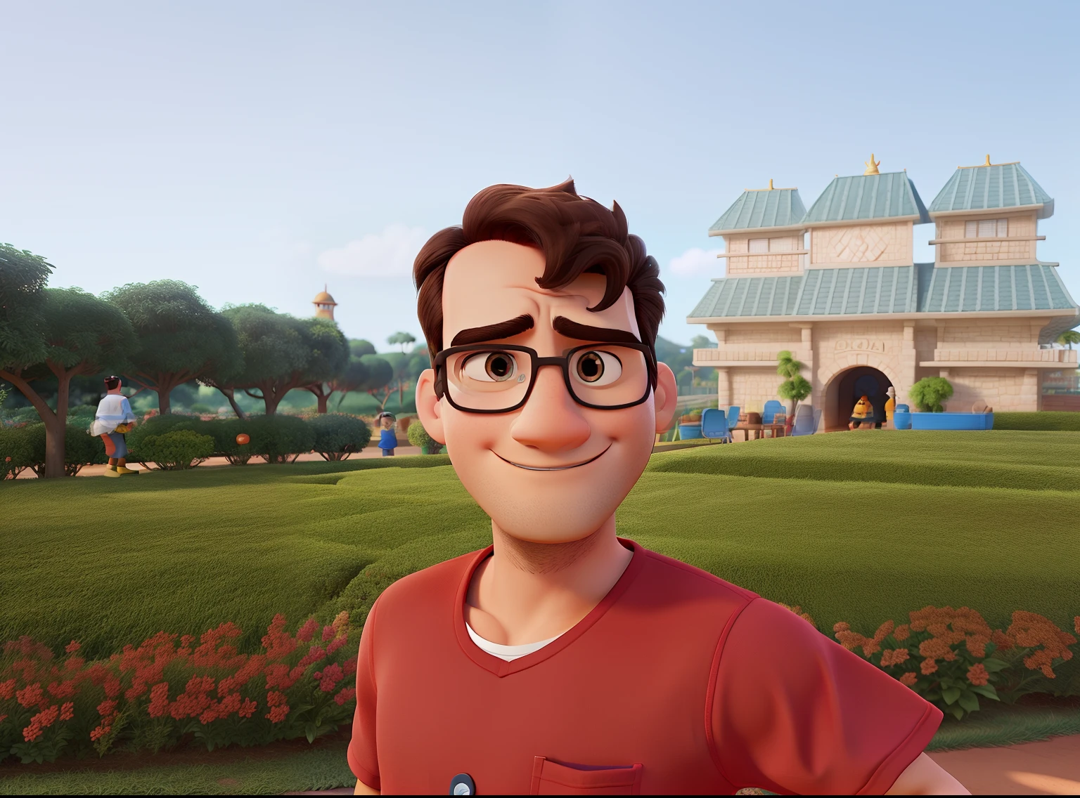 Um homem estilo disney pixar, alta qualidade, melhor qualidade