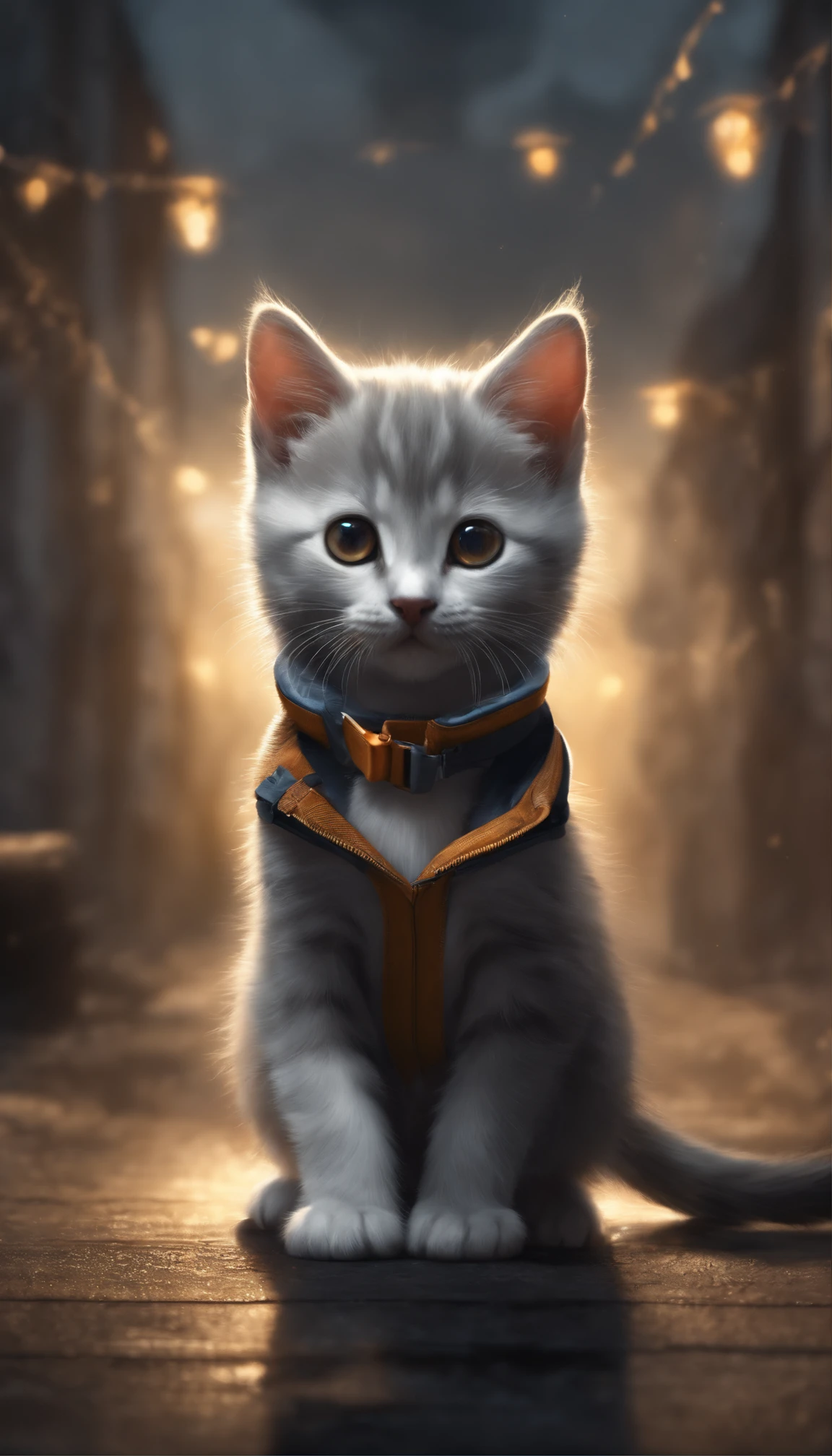 Perfect centering, Cute gray kittens everywhere, Wear a student jacket, Wear sunglasses, Use headphones, standing position, Abstract beauty, centre, Looking at the camera, in front of camera, Approaching perfection, Dynamic, rays of moonlight, ighly detailed, digitial painting, art stations, concept-art, suave, foco nítido, 8K, hight resolution, diagrams, art by:Kahne Griffith and Vadim Kashin, white backgrounid