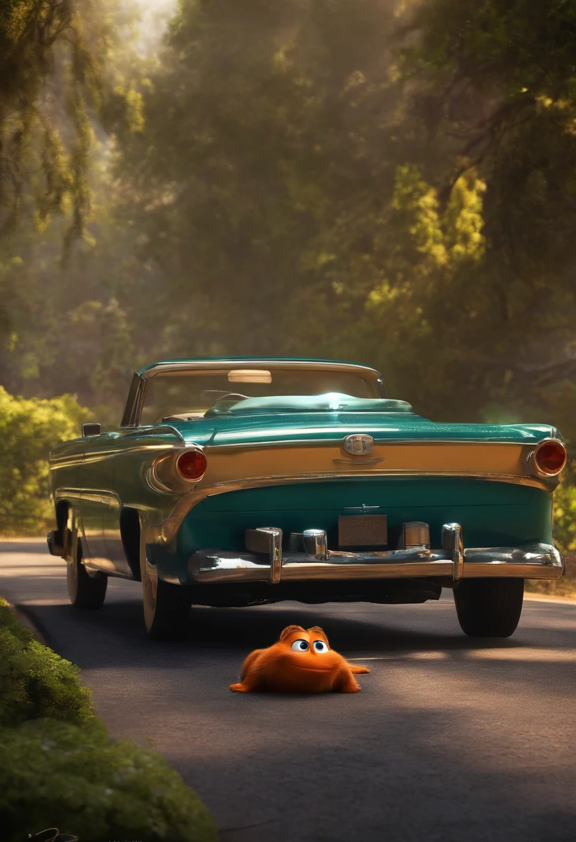filme Oppenheimer 2023 estilo filmes Pixar, Com nome "Maneira de se conectar", poster, with credits