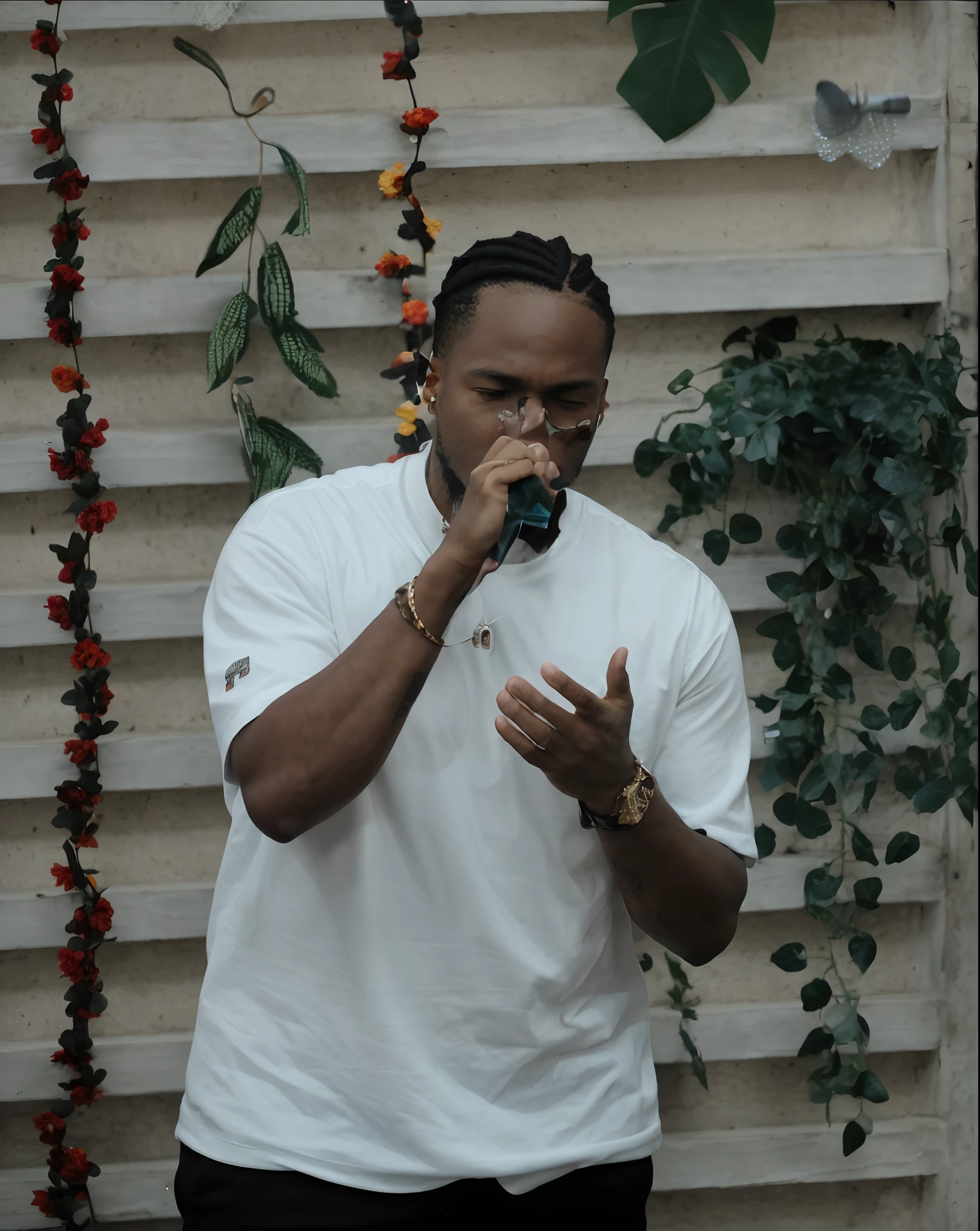 There's a man who's standing talking into a microphone, Apresentando-se no palco, rap no palco do festival, live performance, album, Executar, nostalgic vibes, taken in the early 2020s, rap no microfone, Rap, taken in the late 2010s, aceso de lado, rapper