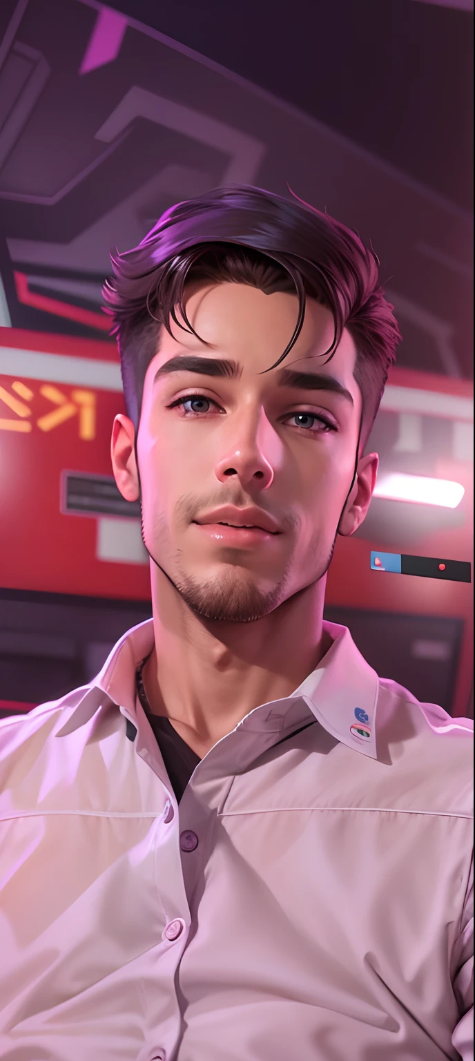 Smart boy cyber wings handsome boy cartoon face 8k