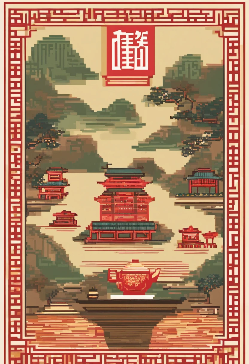 Chinese tea,Pu-erh tea,It's very historic,a poster,It expresses the historical sense of Pu'er tea,Very cultured tea