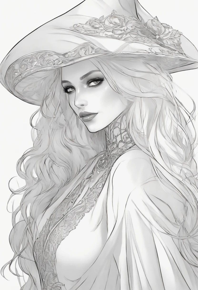 (Intricate Patterns:1,5), (Masquerade costui:1,1), (a handsome female:1,9), (Woman in a Terrible Witch Costume:1,7), (full - body), (covered with a suit of thick intertwined sinews:1,5), (slender muscular body:1,3), (perfect anatomy:1.5), (pale face:1,5), (Burning eyes:1,7), (long tangled hair:1,6), (Witch's Hat), high detail, Best Quality, Masterpiece, Thoughtful Little Details, realistic skin texture, 85mm art lens, F 1.2, sharp-focus, 8K High definition, insanely detailed, Intricate, Transparent ghosts in the background, Flames at the bottom