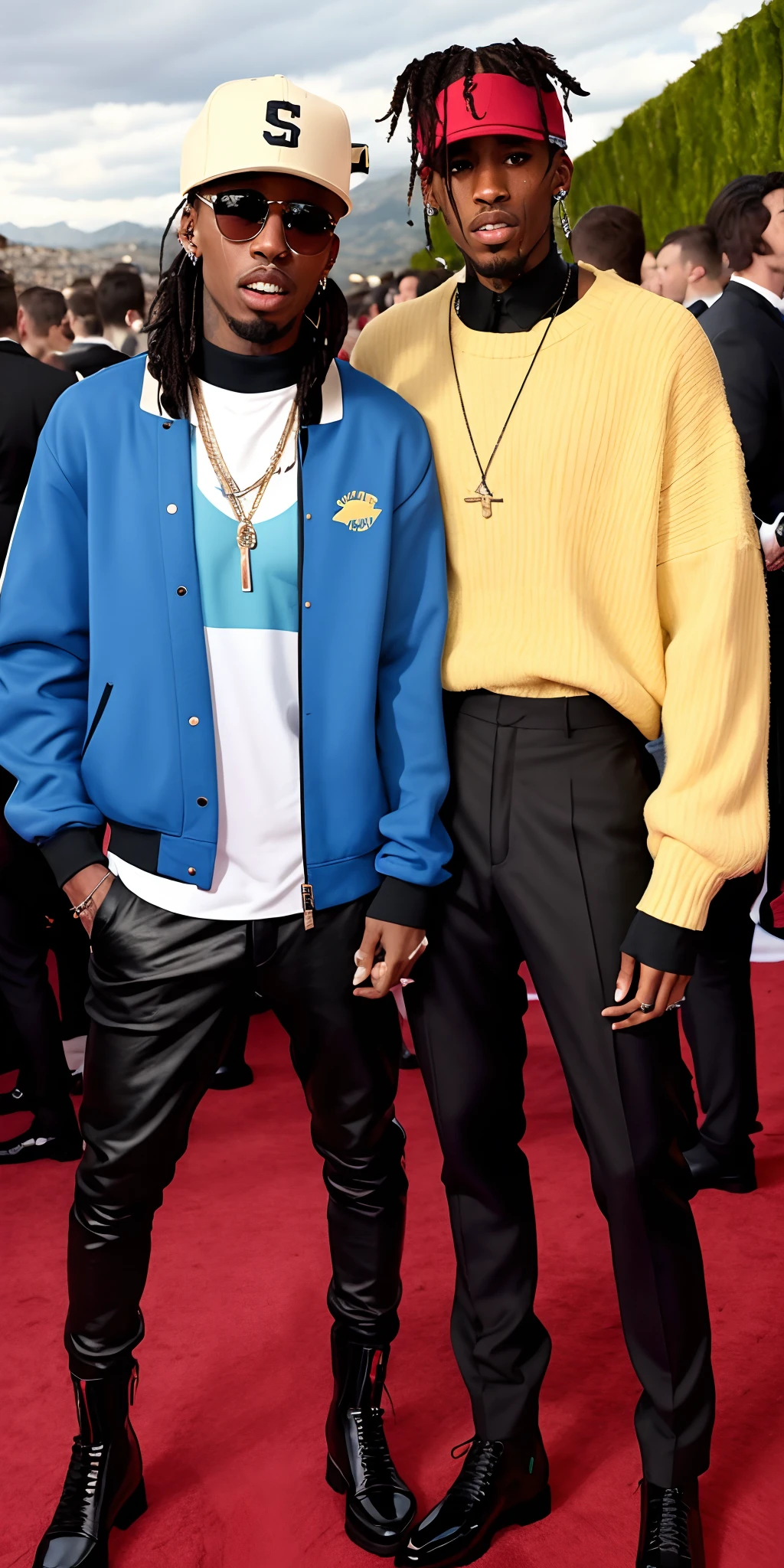 Timothée Chalamet and Travis Scott being a cute couple