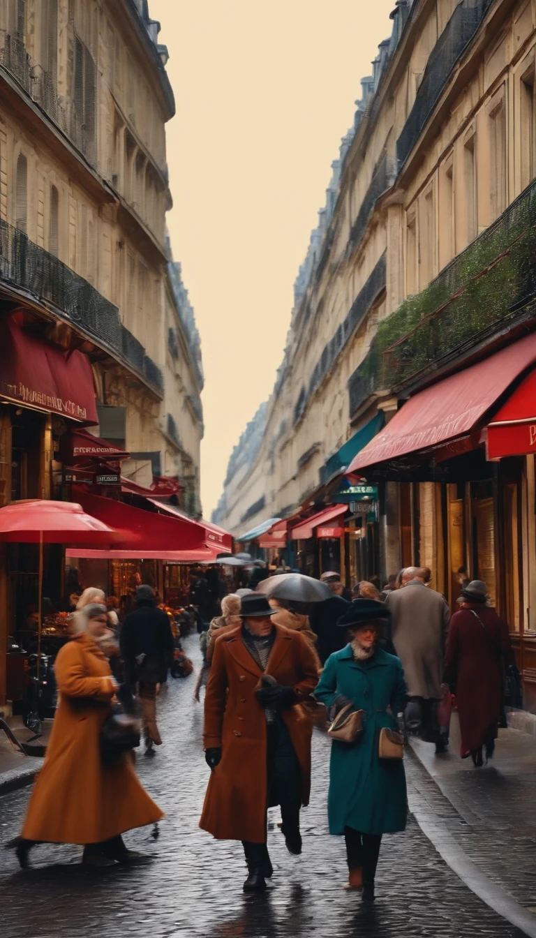 17th Parisians in the street