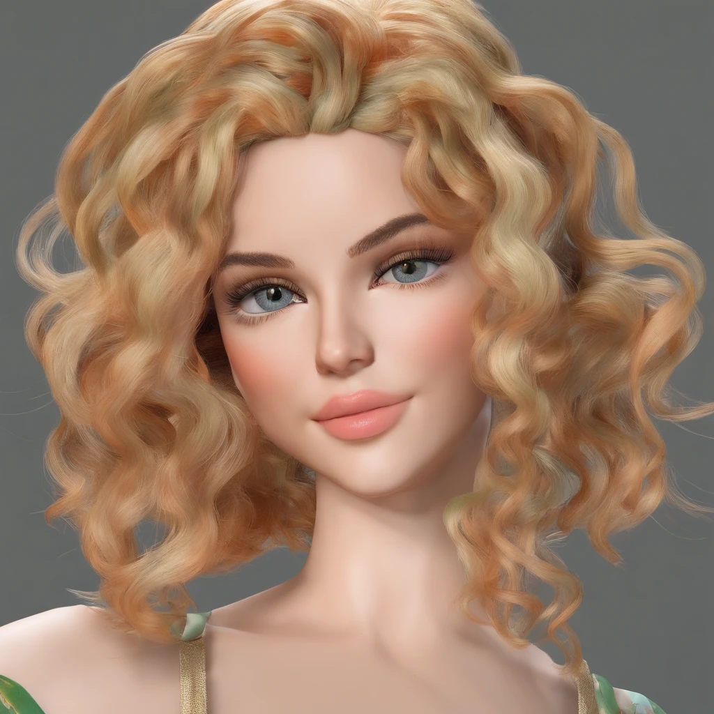 Uma garota que sonha alto com seu trabalho de artista cabelos compridos e morenos