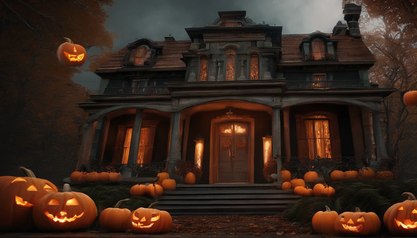 casa de bruxa decorada para o halloween