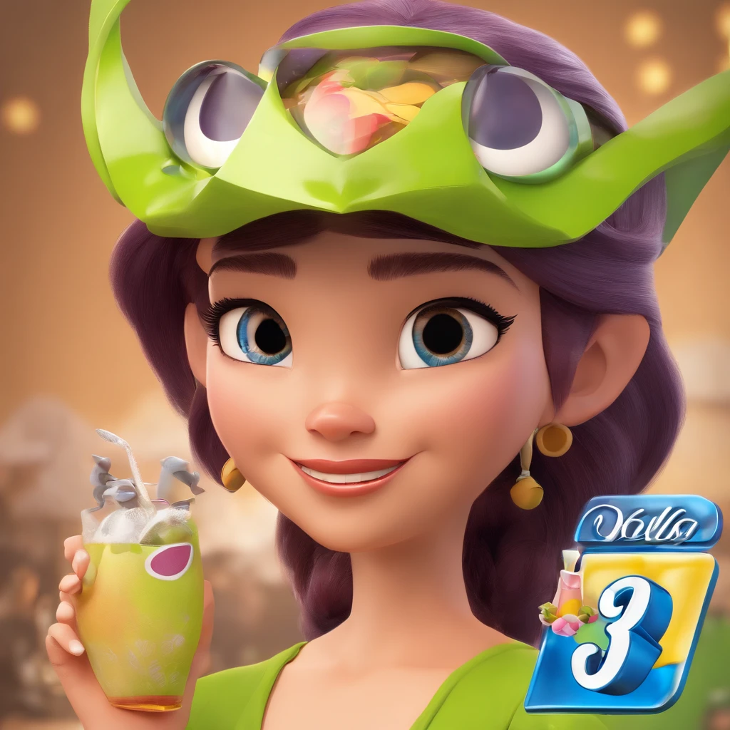 Uma mulher estilo disney pixar, alta qualidade, melhor qualidade