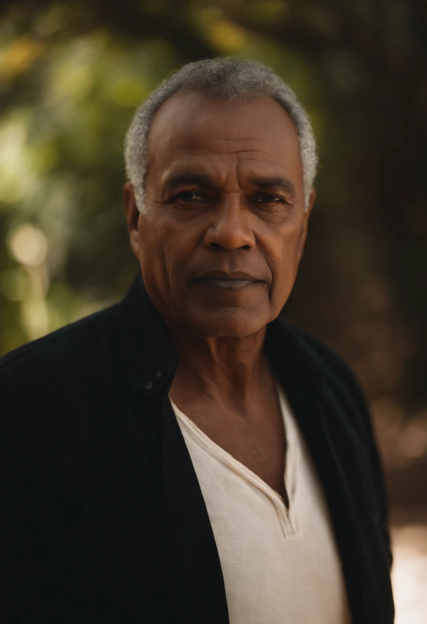 Homem 59 anos, cor negra, usando ocupar