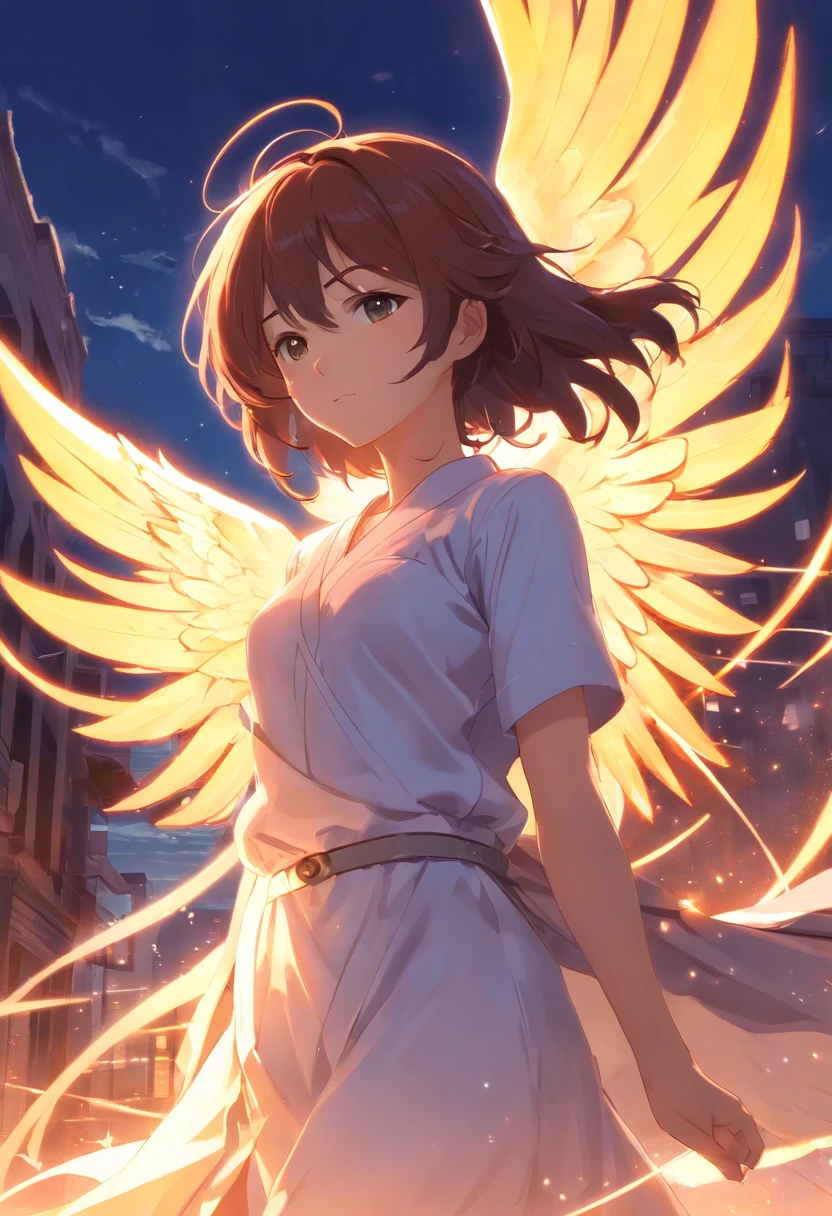Iberia is God's handiwork；Background；suns，ray of lights；The angel's weapon in hand；Beautiful mature woman；Ultra photo realsisim；full bodyesbian