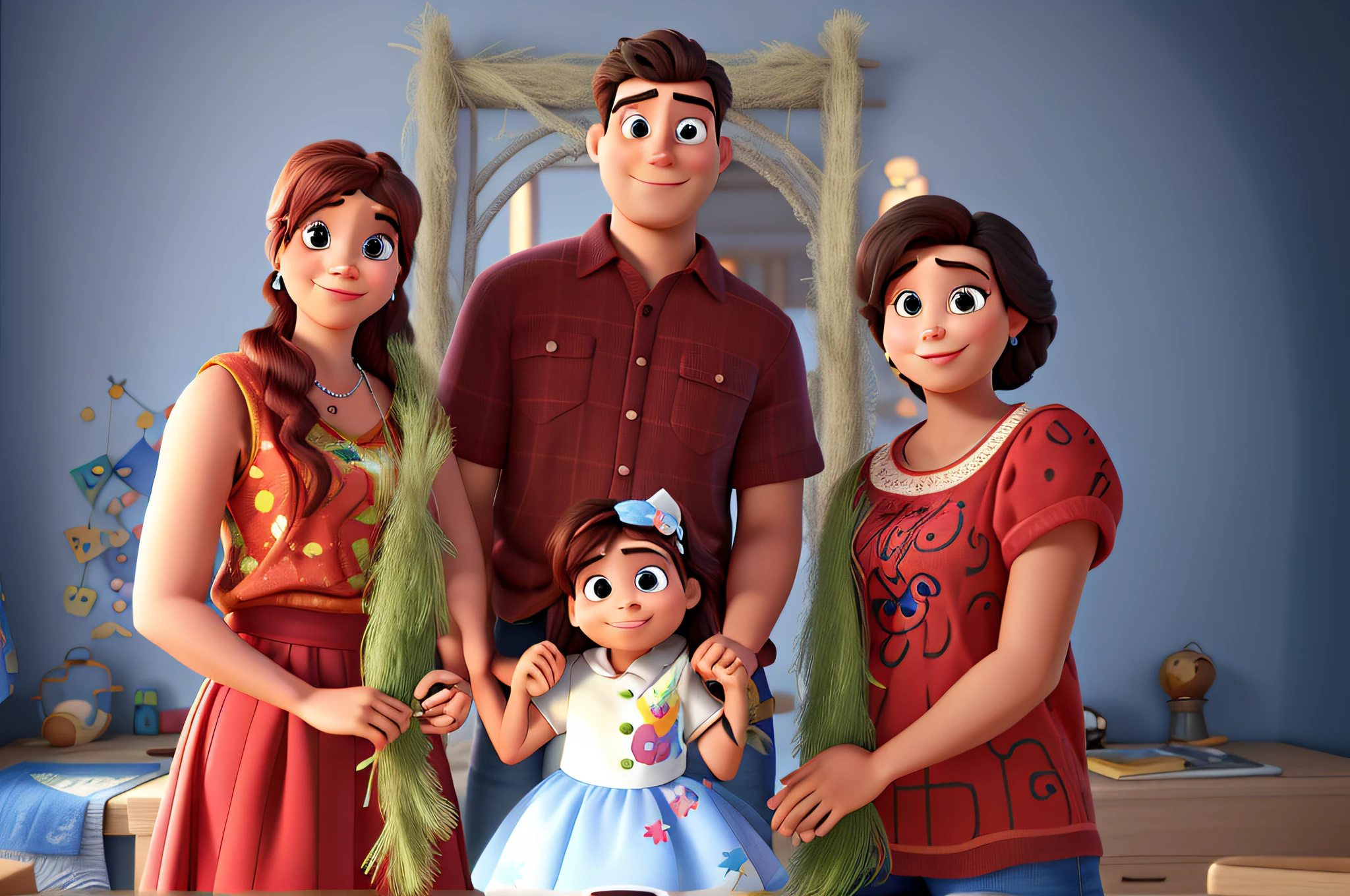 Disney Pixar Style Family, Alta Qualidade, Melhor Qualidade