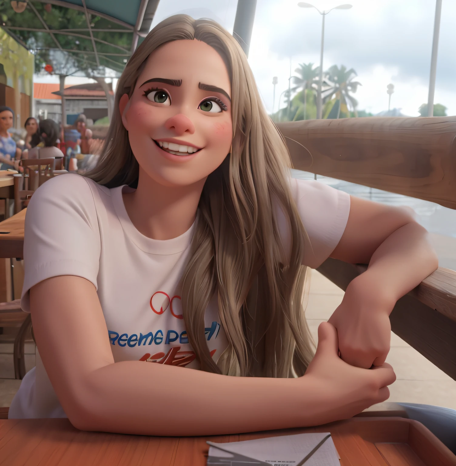 mulher sorridente sentada em uma mesa com um prato de comida, Directed by: Nandor Soldier, 3 5 year brazilian mother, imagem de perfil, Malika Favre, Caroline Gariba, Mulher de 30 anos de Cuba, Marischa Becker, Directed by: Felipe Seade, Fotografia tirada em 2 0 2 0, fernanda suarez, imagem do avatar
