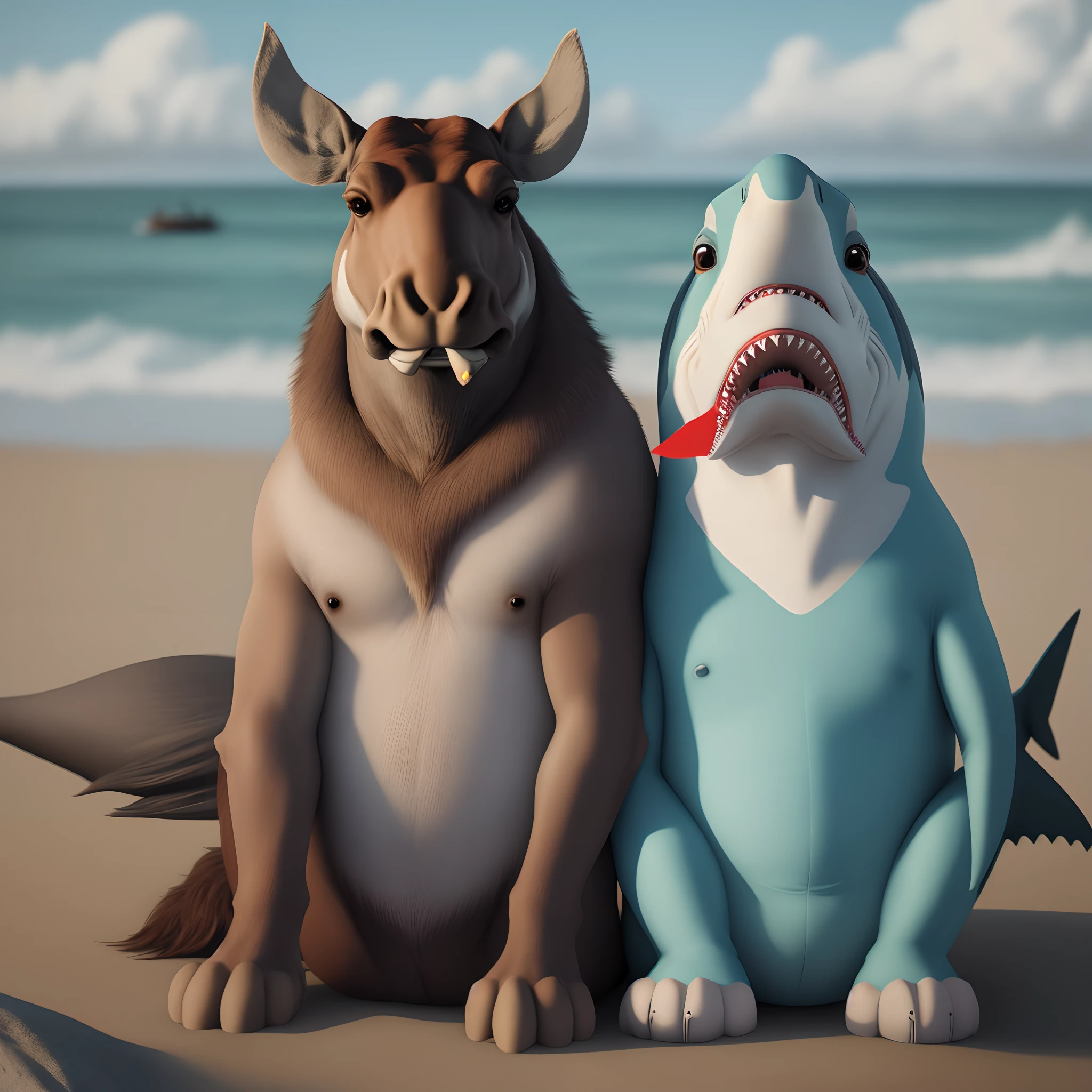 Shark moose best friends