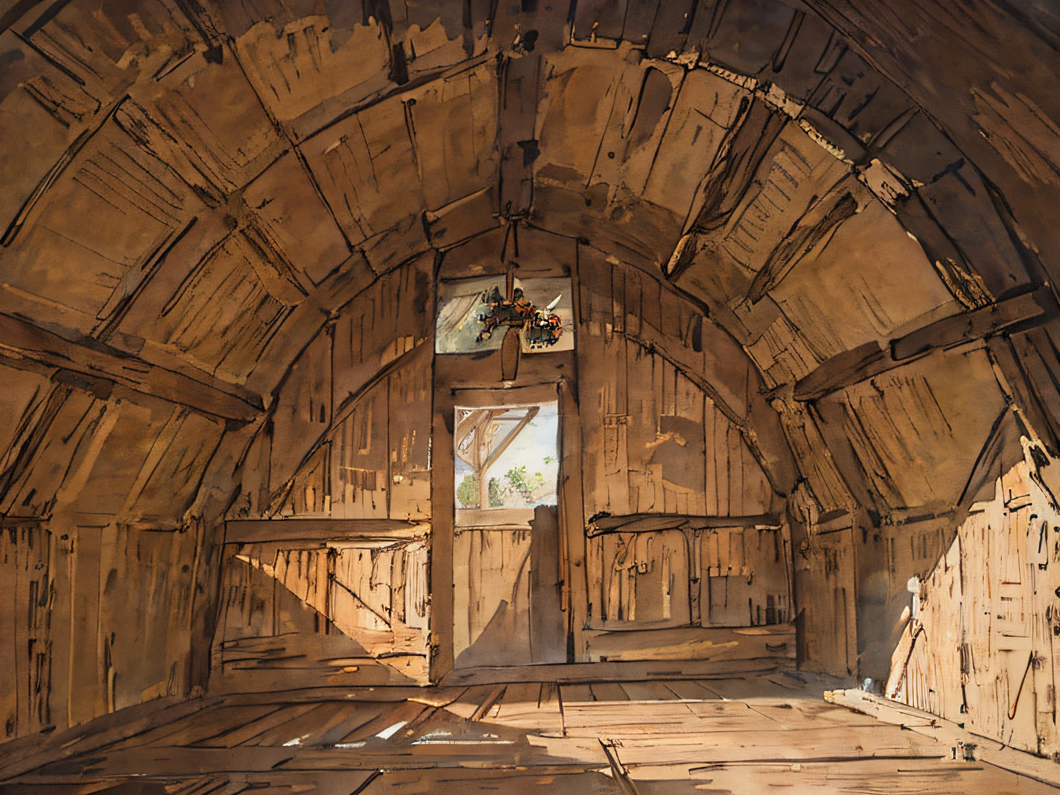interior of a hut, traditional, primitive