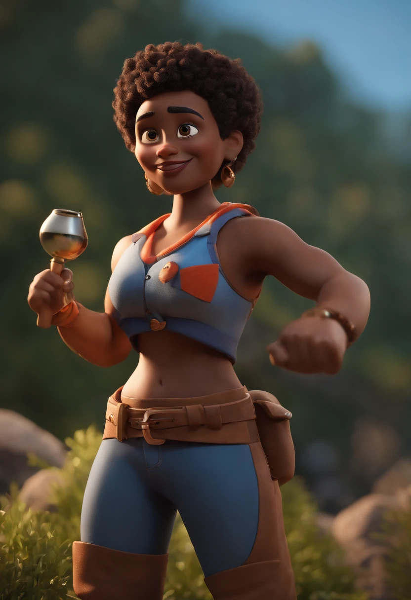 personagem dos desenhos animados de um homem negro e uma camisa azul, animation character, Caractere estilizado, animation style rendering, 3D estilizado, Arnold Maya render, 3 d render stylized, toon render keyshot, Personagem 3D, Personagem 3D, 3d rendering stylized, 3 d character render, personagem de desenho animado, Personagem de close up, Pose de personagem, (Estilo Pixar) (master part:1.2) (Bokeh) (best quality) (pele detalhada) (textura detalhada) (8k) (argila) (Cinematic lighting) (foco nítido