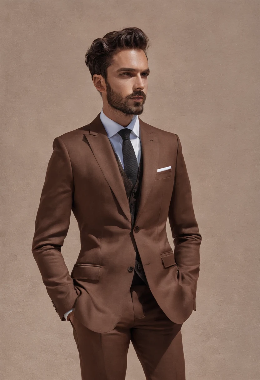 homem de pele marrom,Physically well built, barba muito curta,em breve,black business costume, ossos da bochecha alta,