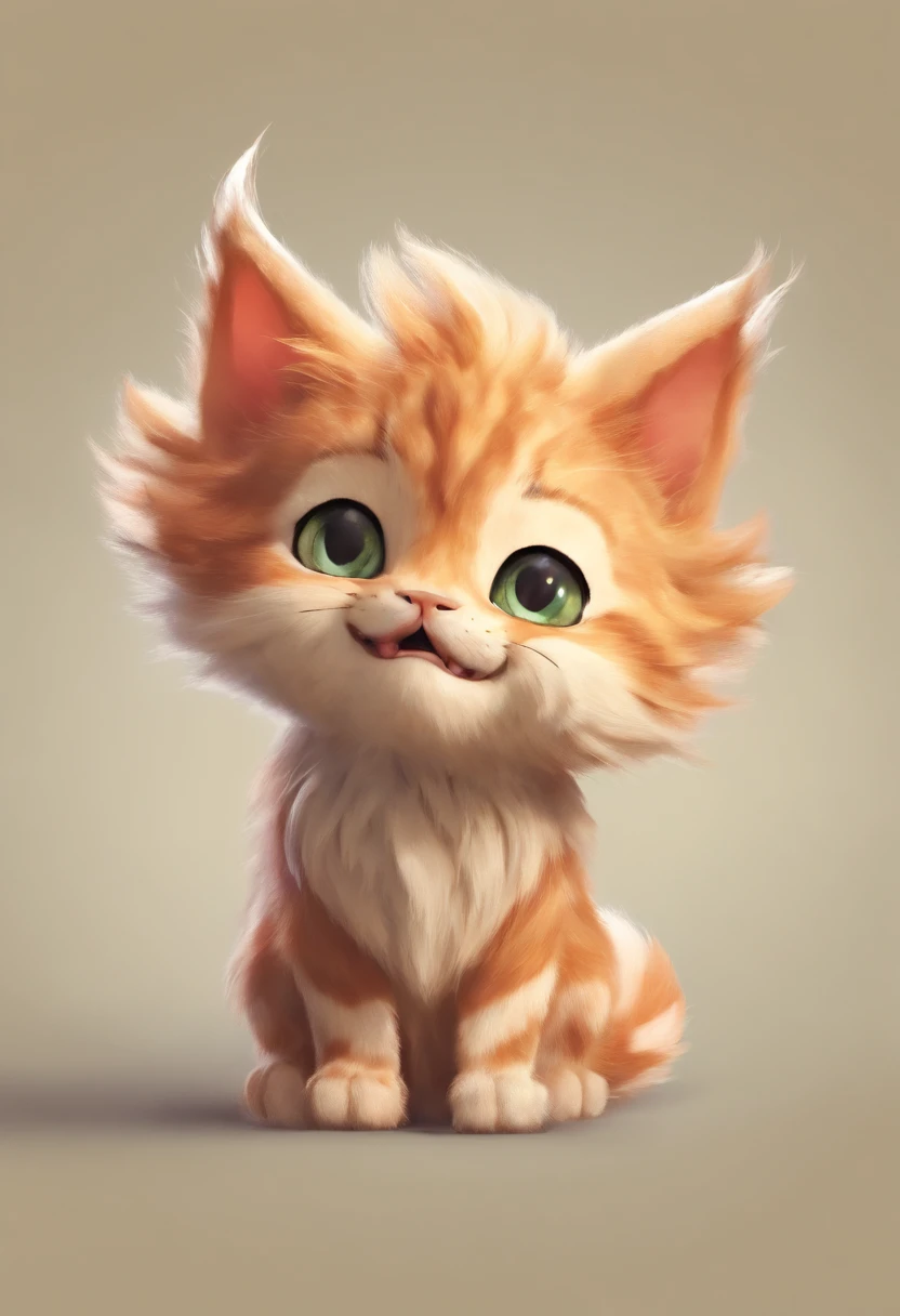 (Best quality,4K,8K,A high resolution,Masterpiece:1.2),Ultra-detailed,(Realistic,Photorealistic,photo-realistic:1.37),A cute little playing cat trembled slightly,Soft fur texture,Delicate paw pads,Expressive eyes,Cute twitchy beard,Hints of vulnerability,Gently wagging tail,playful pose,Art playing cat illustration,Subtle color palette,Natural lighting