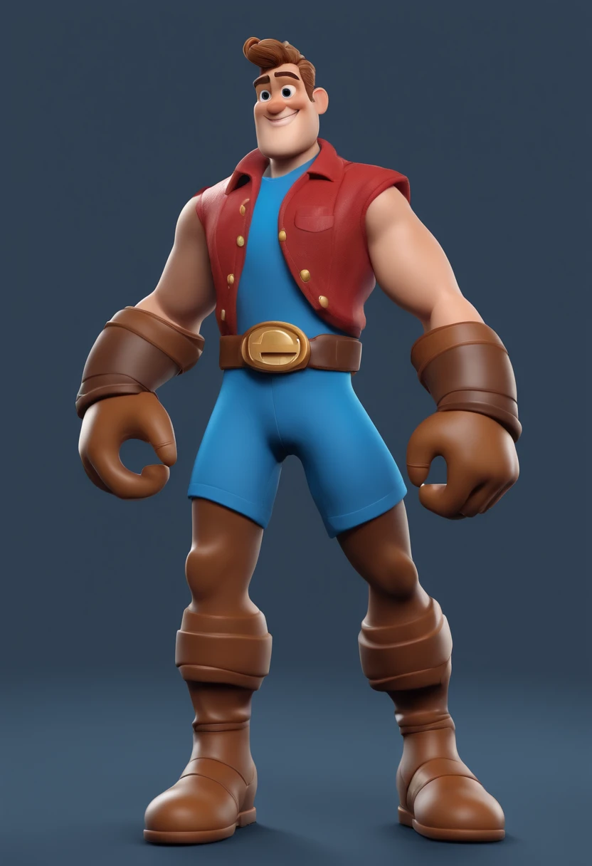 personagem dos desenhos animados de um homem magros e alto, com nariz grande fino,uma camisa azul, named Thyago animation character, Caractere estilizado, animation style rendering, 3D estilizado, Arnold Maya render, 3 d render stylized, toon render keyshot, Personagem 3D, Personagem 3D, 3d rendering stylized, 3 d character render, personagem de desenho animado, Personagem de close up, Pose de personagem, (Estilo Pixar) (master part:1.2) (Bokeh) (best quality) (pele detalhada) (textura detalhada) (8k) (argila) (Cinematic lighting) (foco nítido