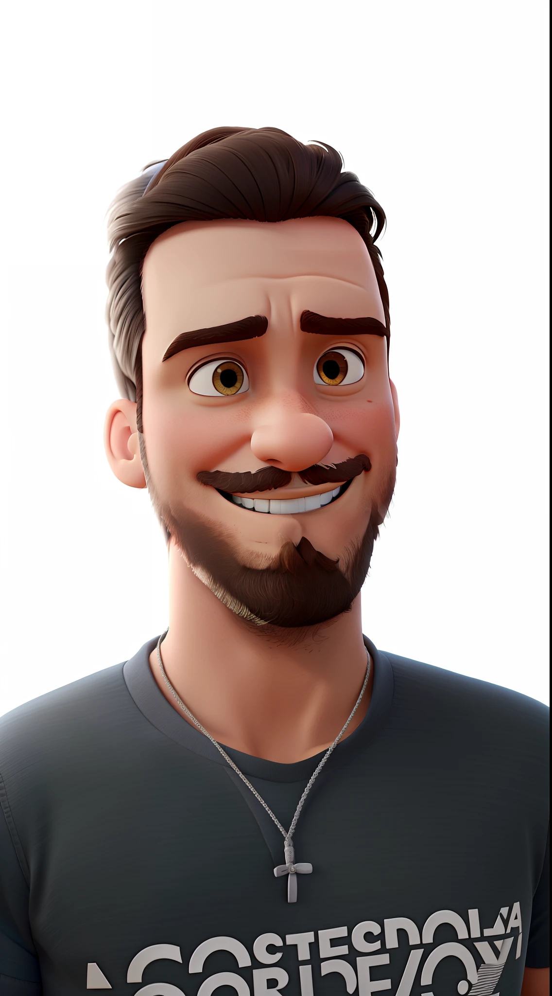 um homem estilo disney pixar, fundo branco, alta qualidade, melhor qualidade