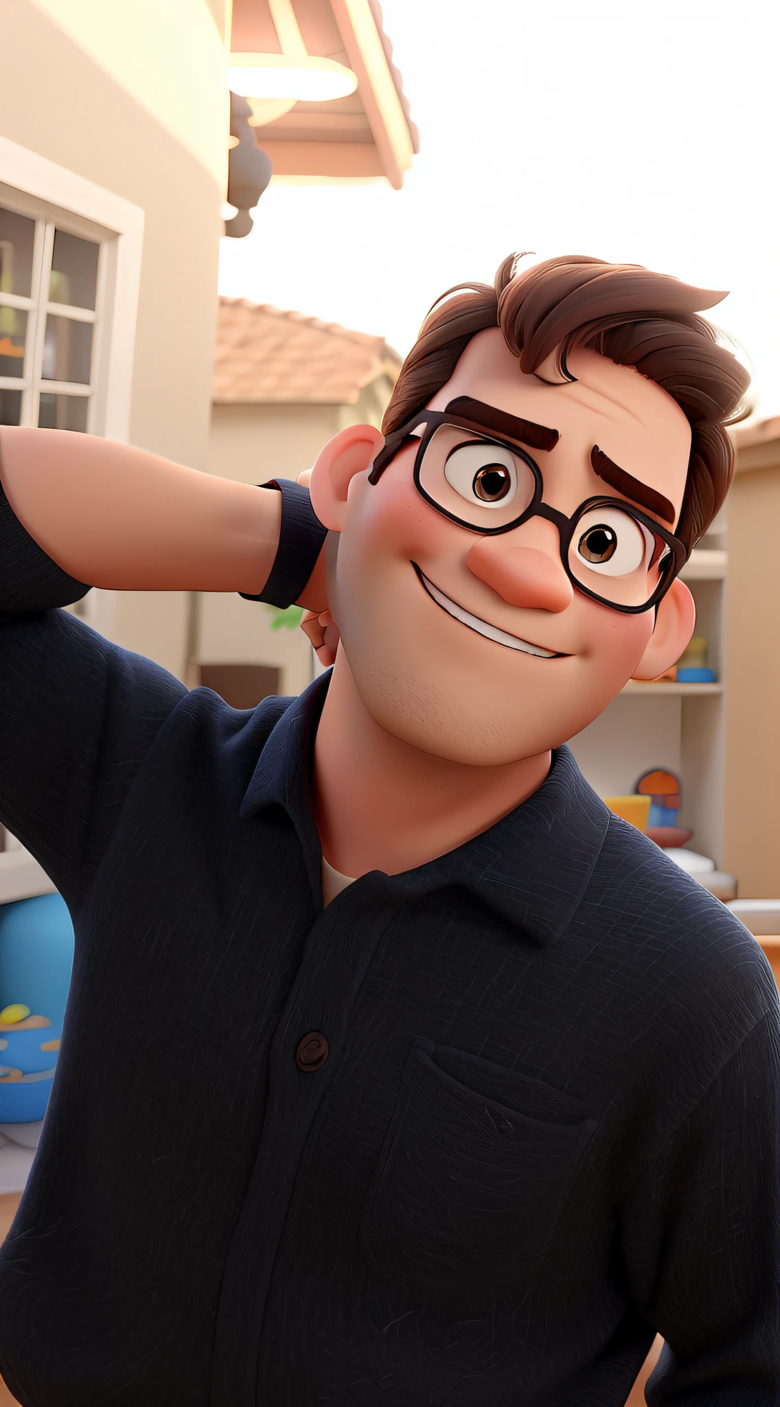 Um homem estilo disney pixar, alta qualidade, melhor qualidade