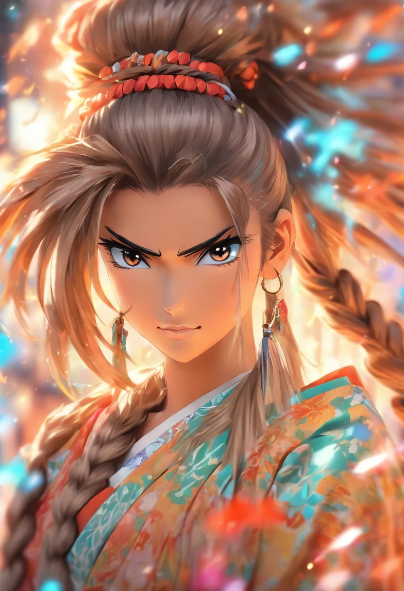 Beautuful Women,Half Indian and half Japan,Pony tail