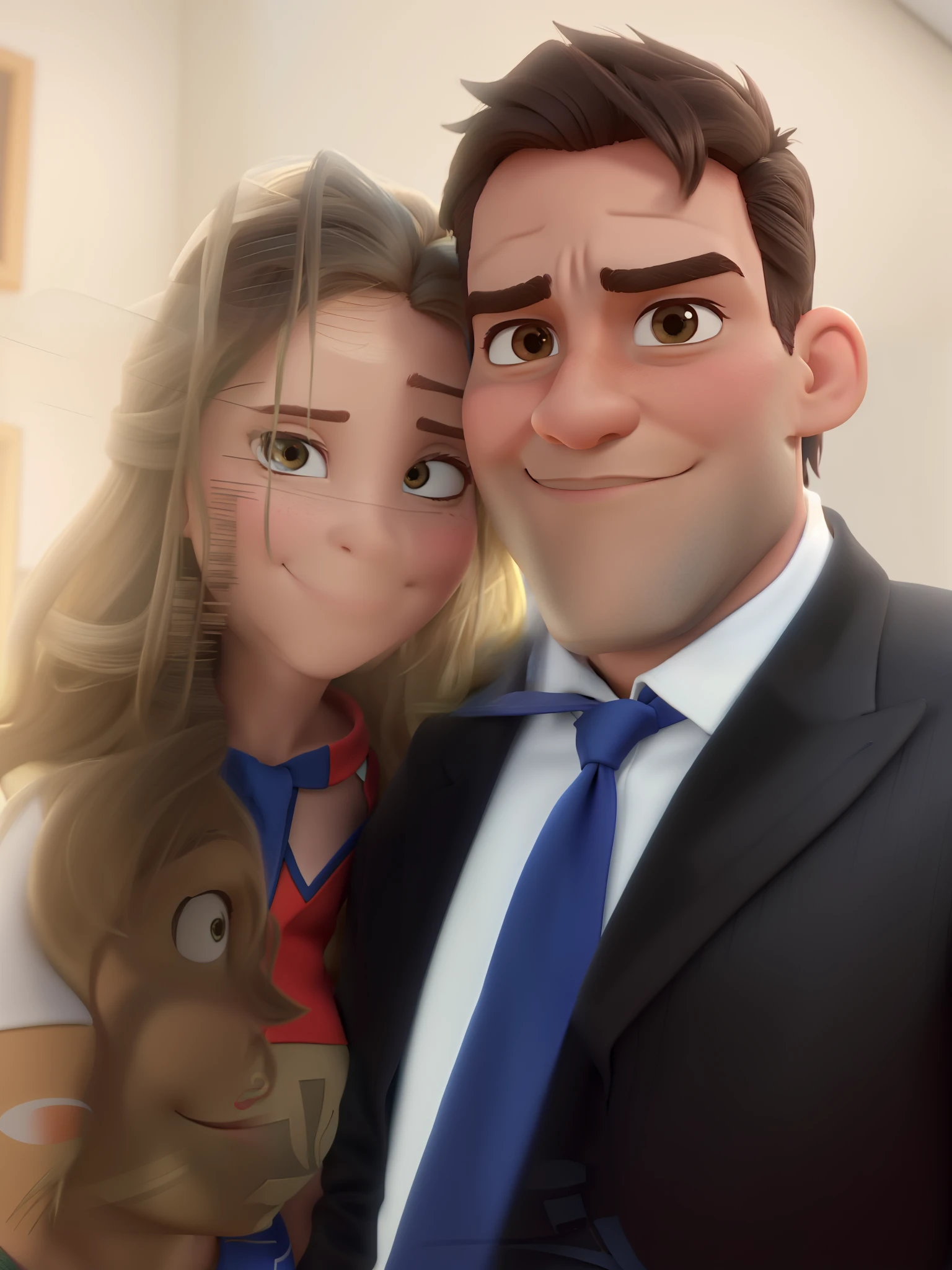 casal homem e mulher no estilo Disney Pixar, alta qualidade, melhor qualidade