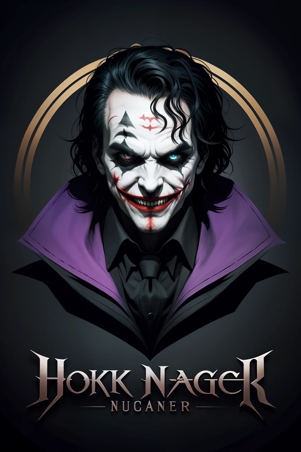 ( Logo design_1.5),Joker logo,Create a nuanced necromancer style