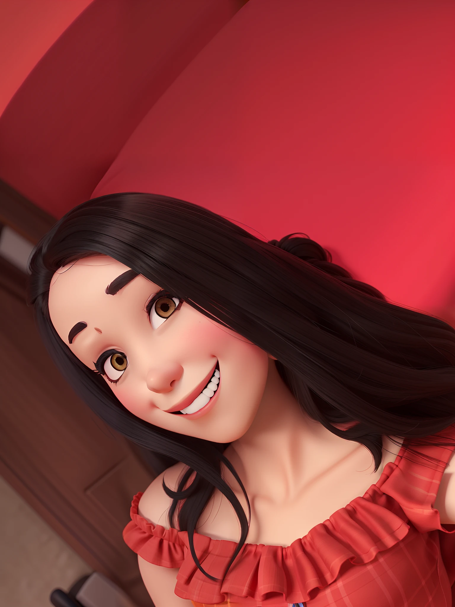 Um mulher branca, cabelo castanho estilo disney pixar, halloween, alta qualidade, melhor qualidade