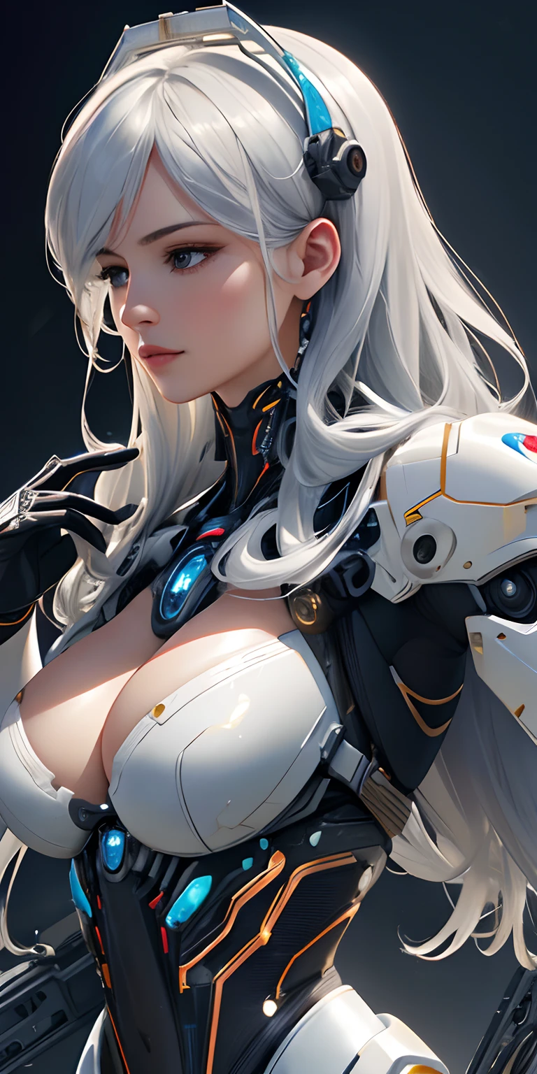 (Masterpiece, Top quality, Best quality, offcial art, Beautiful and aesthetic:1.2), extreme detailed details,(Fractal art:1.3),Colorful,highest details, ((holding gun)),
complex 3d render ultra detailed of a beautiful porcelain profile woman android face, Cyborg, cyborg robot parts, 150 mm, Beautiful studio soft light, rim-light, vibrant detail, Luxurious cyberpunk, Lace, Hyperrealistic, anatomically, face muscles, Cable Electrical Wire, micro Chip, elegant, Beautiful background, rendering by octane, h. r. Giger style, 8K, Best quality, Masterpiece, illustration, An extremely delicate and beautiful, Extremely detailed ,CG ,Unity ,the wallpaper, (Realistic, photo-realistic:1.37),Amazing, finedetail, Masterpiece,Best quality,offcial art, Extremely detailed Cg Unity 8K wallpaper, absurderes, unbelievable Ridiculous, robot, silver halmet, full bodyesbian,